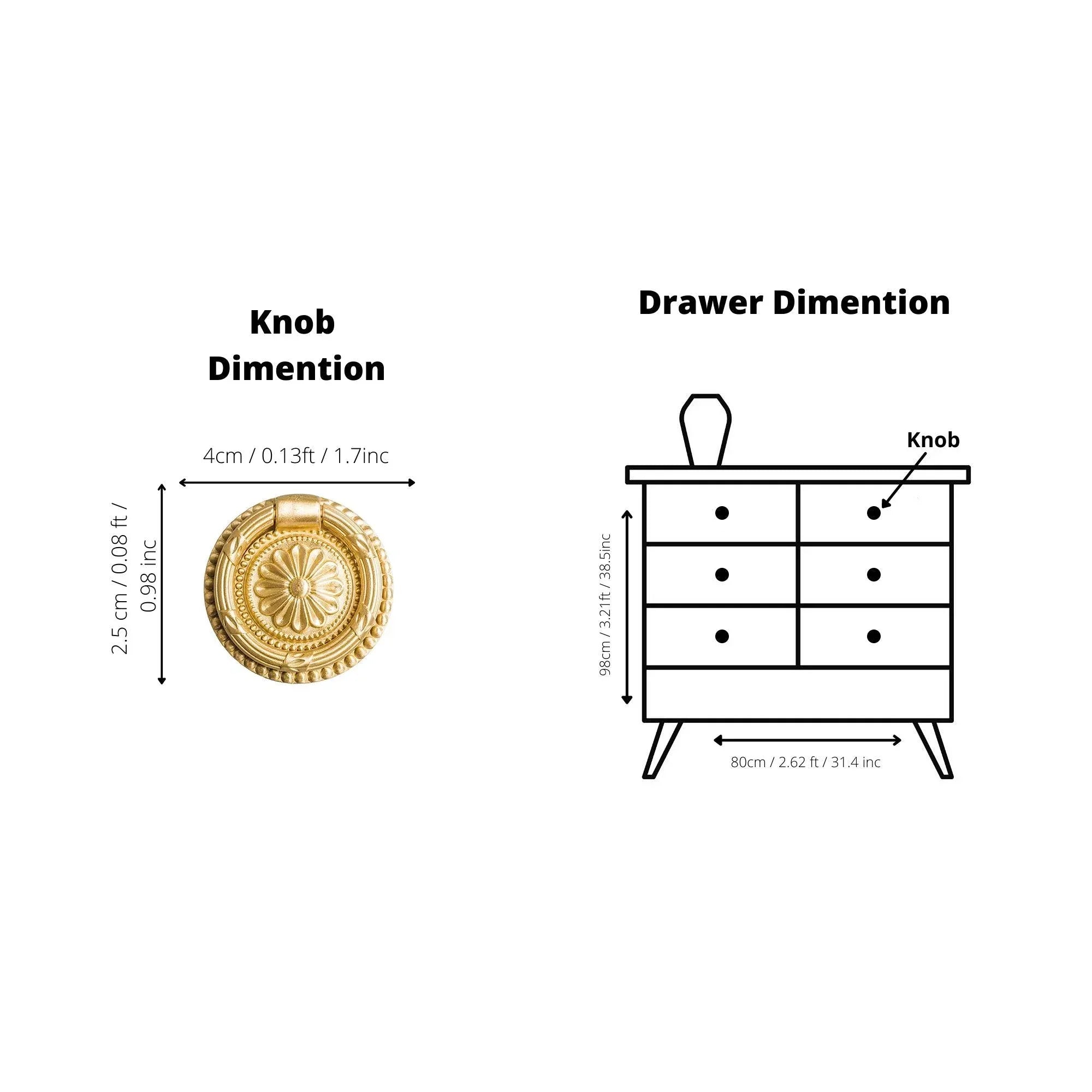 The Mantara B-0013 Sovereign Ring Knob is a modern polished brass knob in gold, perfect for wardrobes, doors, and cabinets.