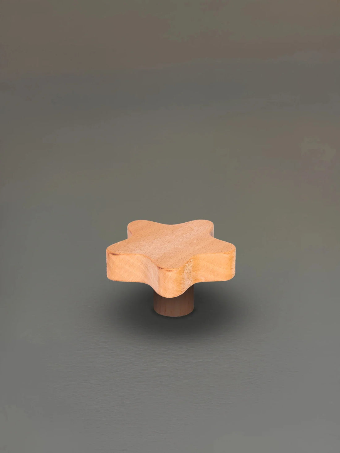 Mantara W-0046 Star Knob/Hook in brushed beige finish, modern design for wardrobes, cabinets, and furniture.