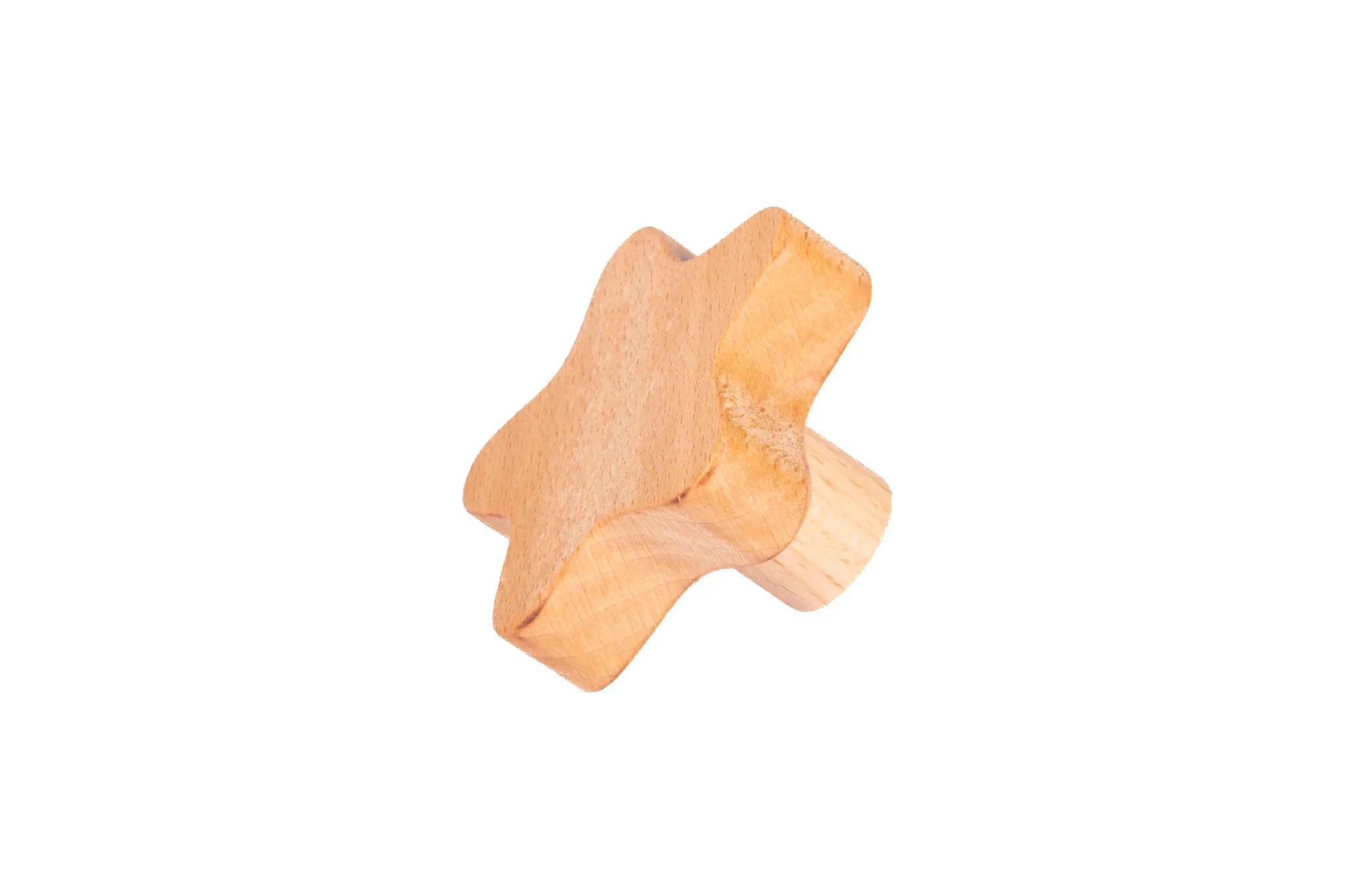Mantara W-0046 Star Knob/Hook in brushed beige finish, modern design for wardrobes, cabinets, and furniture.