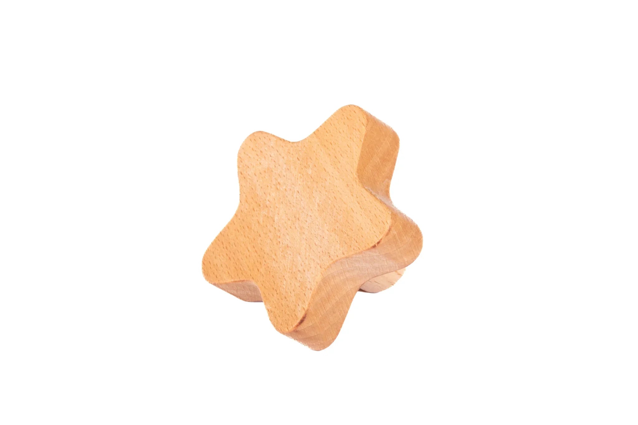 Mantara W-0046 Star Knob/Hook in brushed beige finish, modern design for wardrobes, cabinets, and furniture.