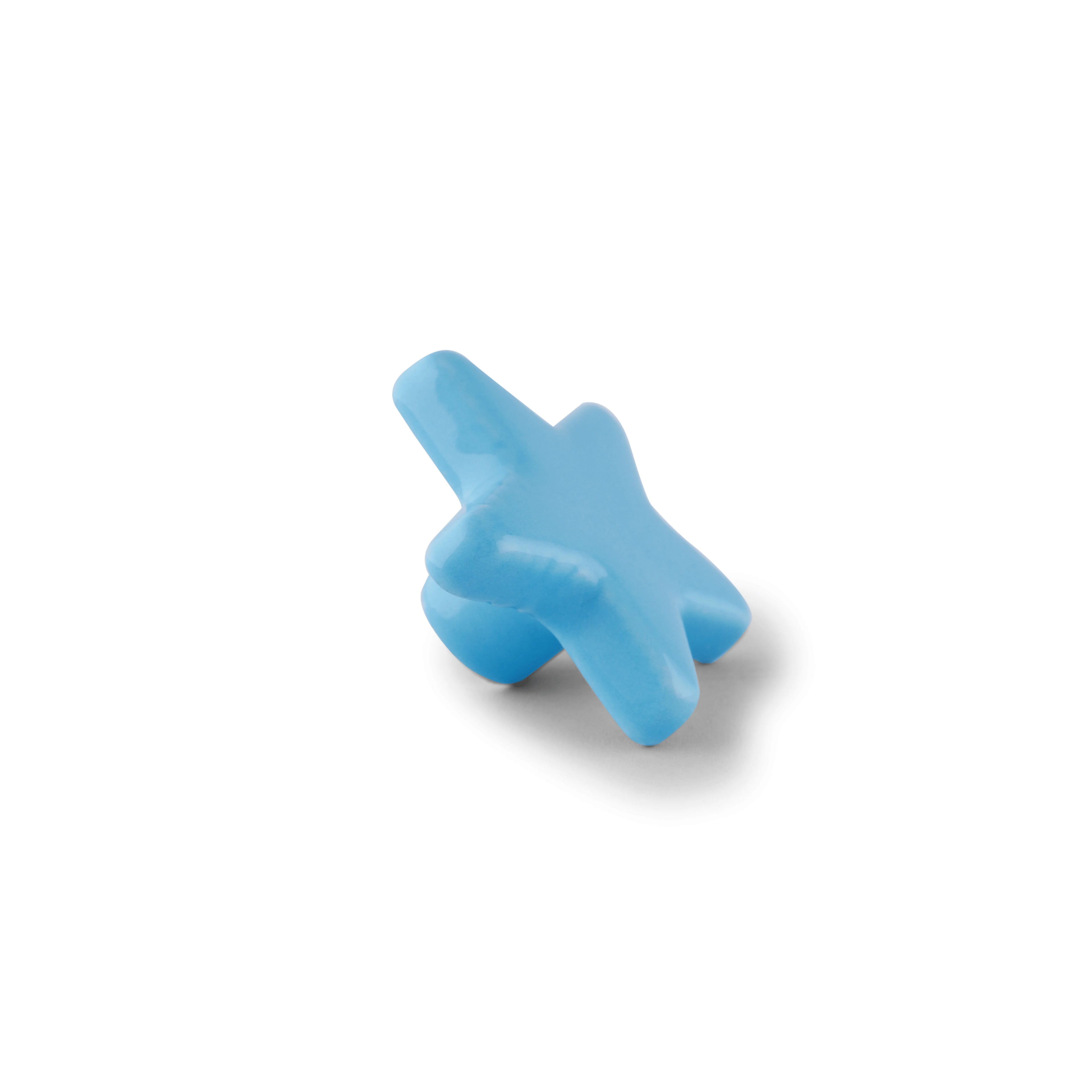 The Mantara CR-0002 Star Knob is a modern ceramic knob in blue, ideal for bedrooms, drawers, and cabinets.