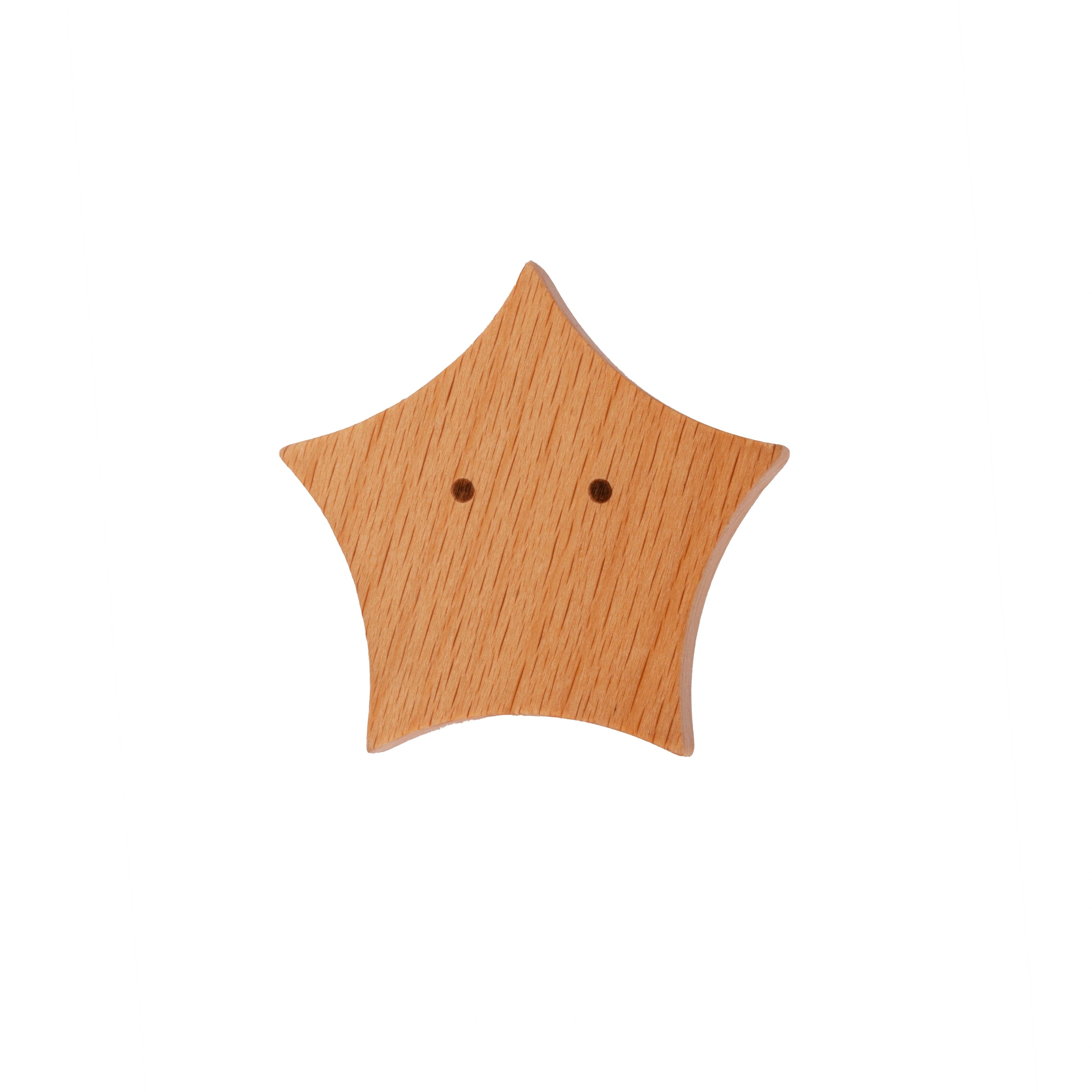 Mantara Starfish Hook W-0024 is a modern beech wooden knob, ideal for kids’ rooms, drawers, and wardrobes.
