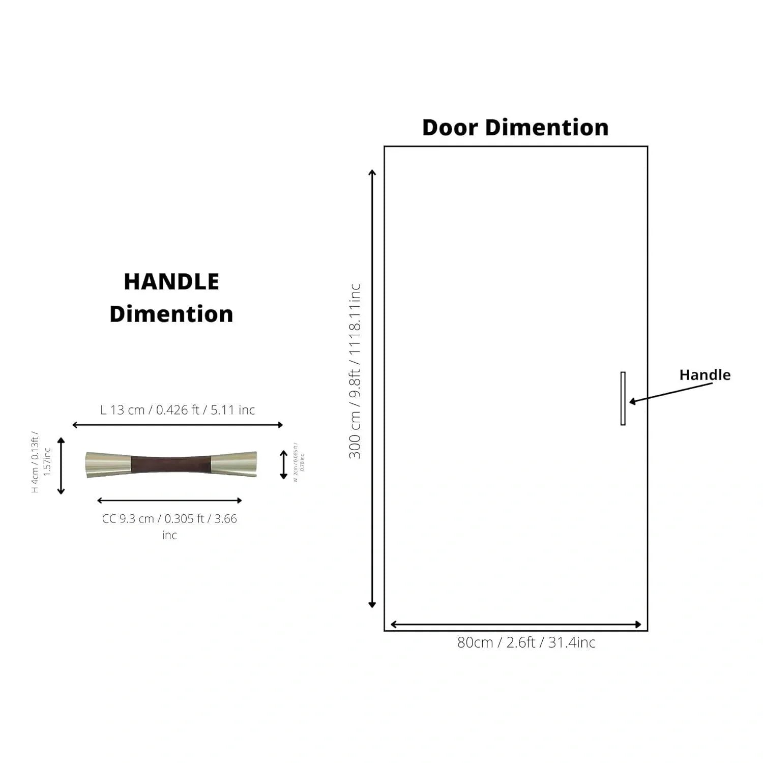 Mantara Sylvia Handle W-0014 is a modern brass & wood handle in brown+gold,ideal for wardrobes & drawers.