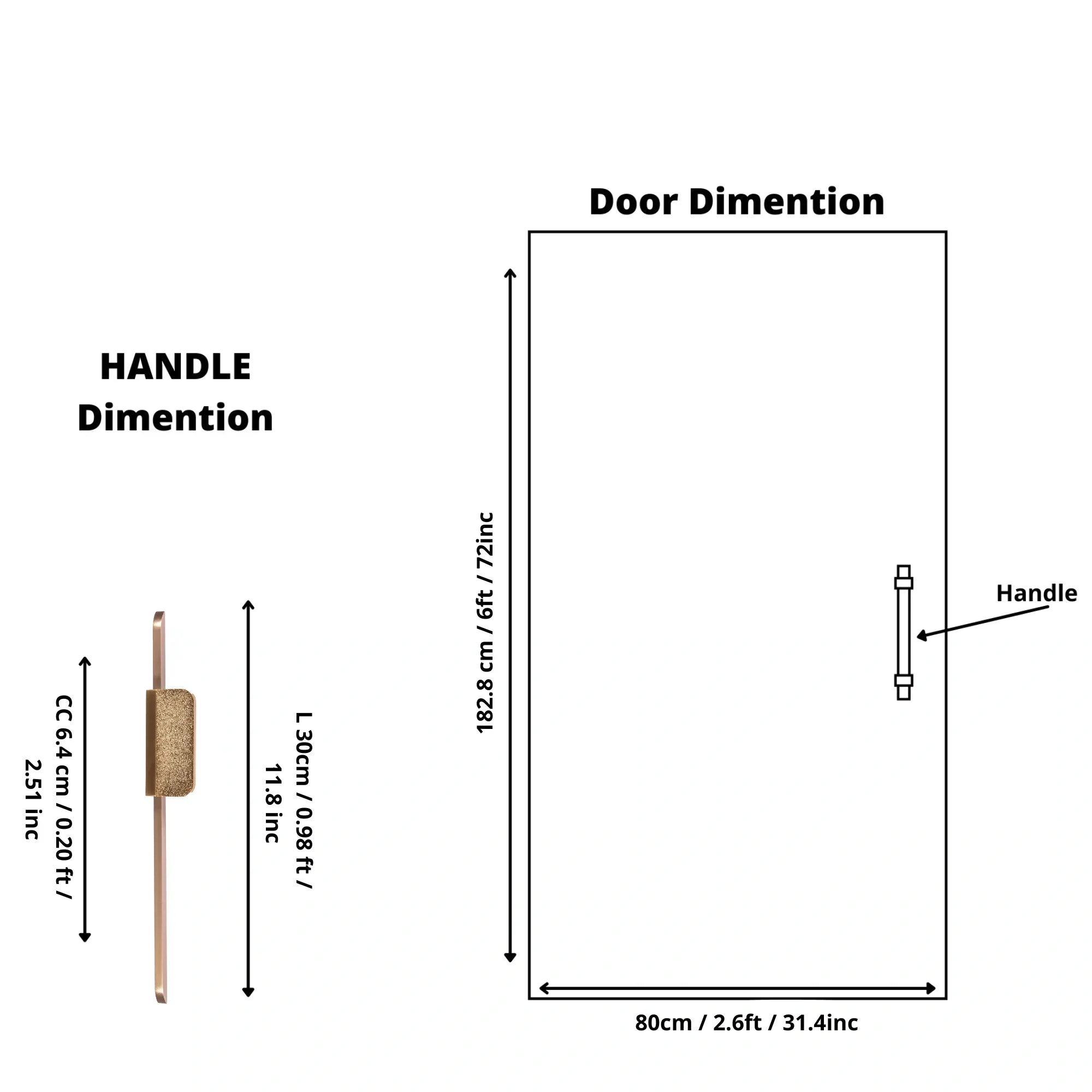 Mantara Talea Handle Z-0032 is a modern zinc handle in brushed gold finish, ideal for kitchen and dresser drawers.