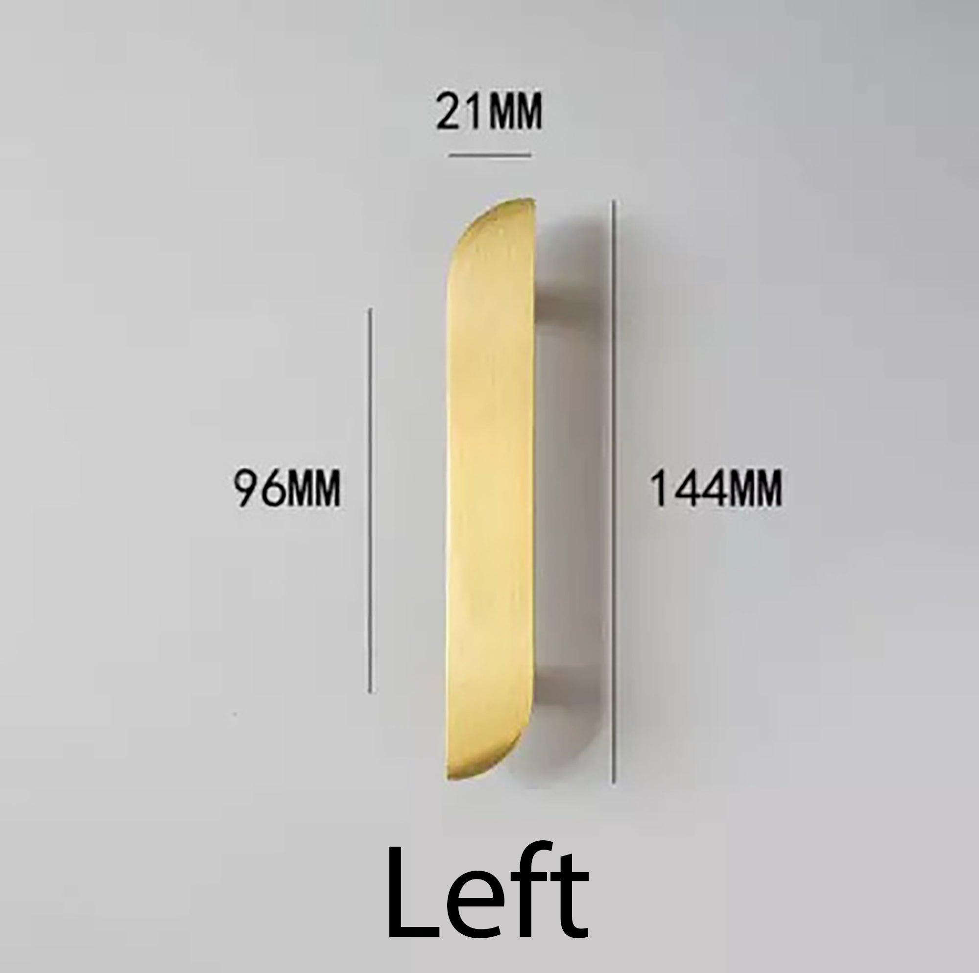 The Tarang hanlde by Mantara (B-0104) is a brushed brass modern pair knob in gold, perfect for wardrobes, doors, and kitchens.