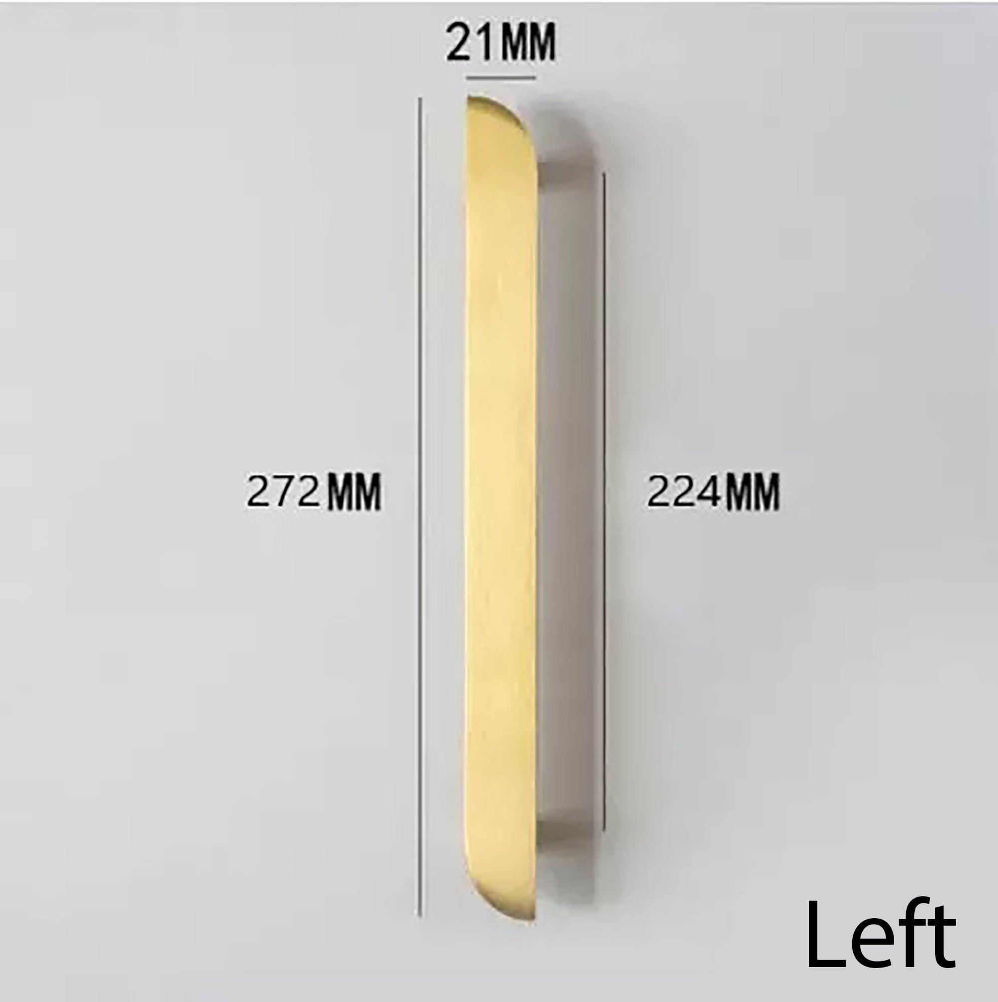 The Tarang hanlde by Mantara (B-0104) is a brushed brass modern pair knob in gold, perfect for wardrobes, doors, and kitchens.