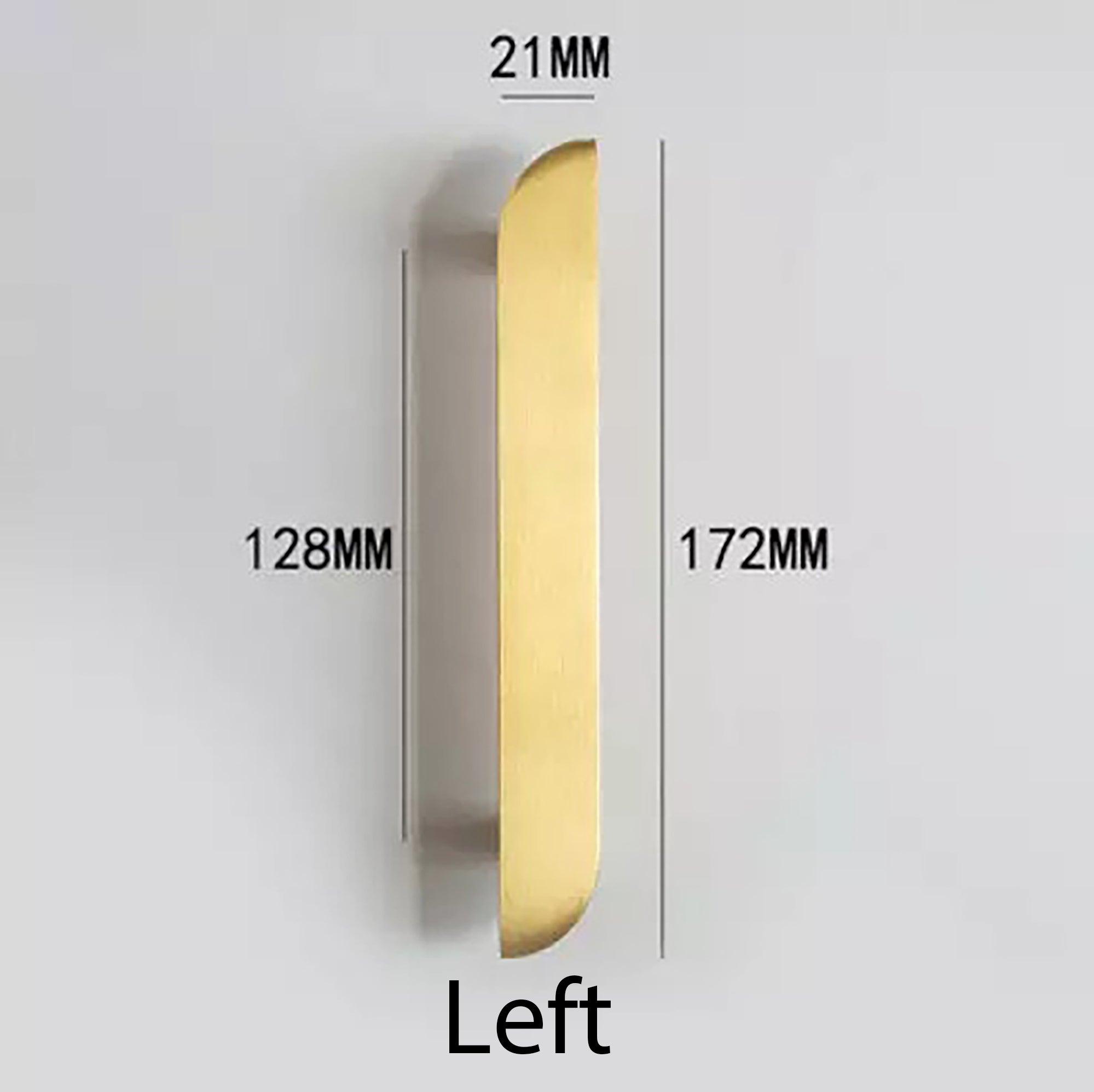 The Tarang hanlde by Mantara (B-0104) is a brushed brass modern pair knob in gold, perfect for wardrobes, doors, and kitchens.