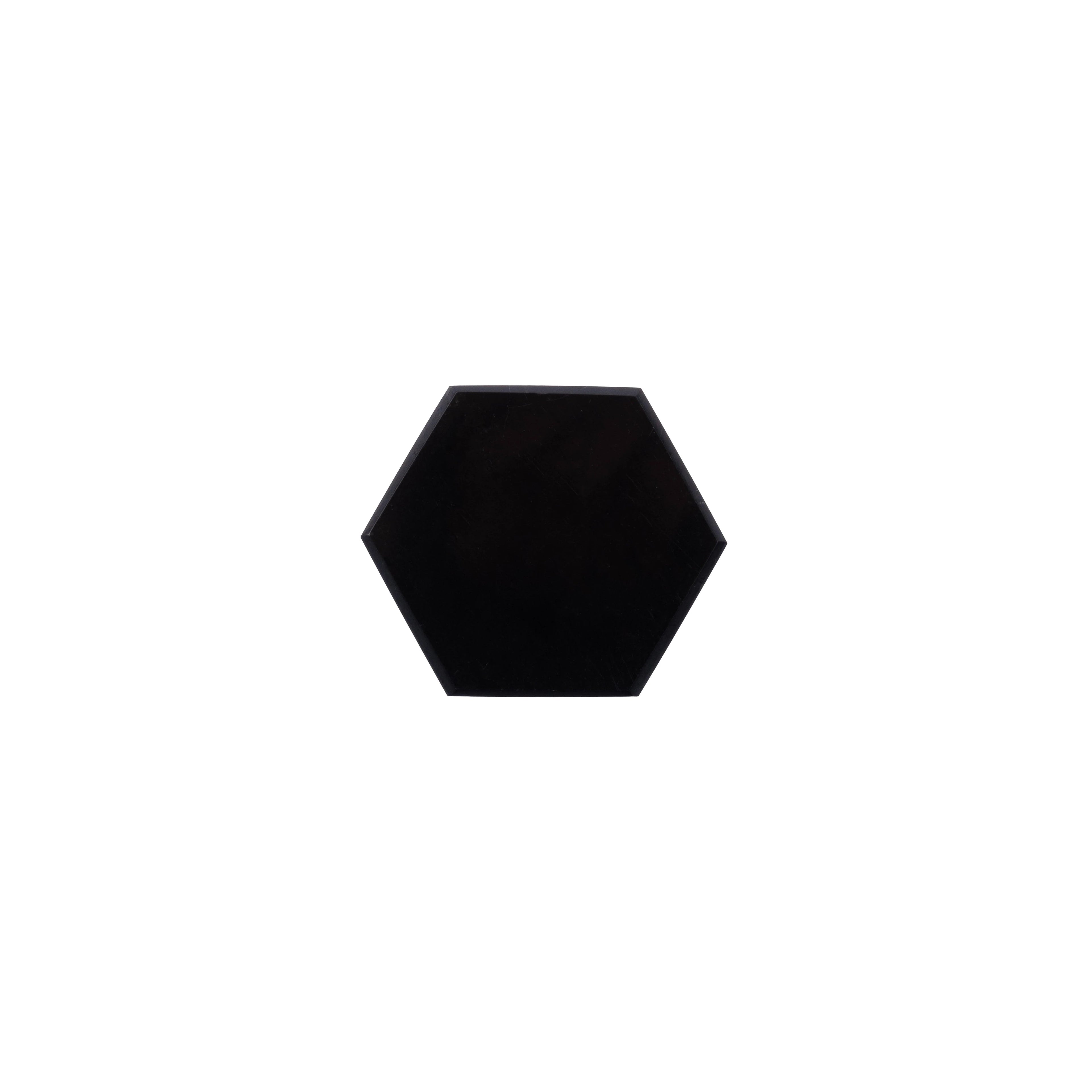 The Mantara M-0002 Tetris Knob is a modern marble and brass knob in black, perfect for doors, drawers, and cabinets.