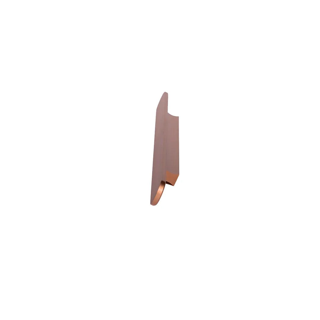 A single metallic copper-colored wall hook or peg shown against a solid white background.