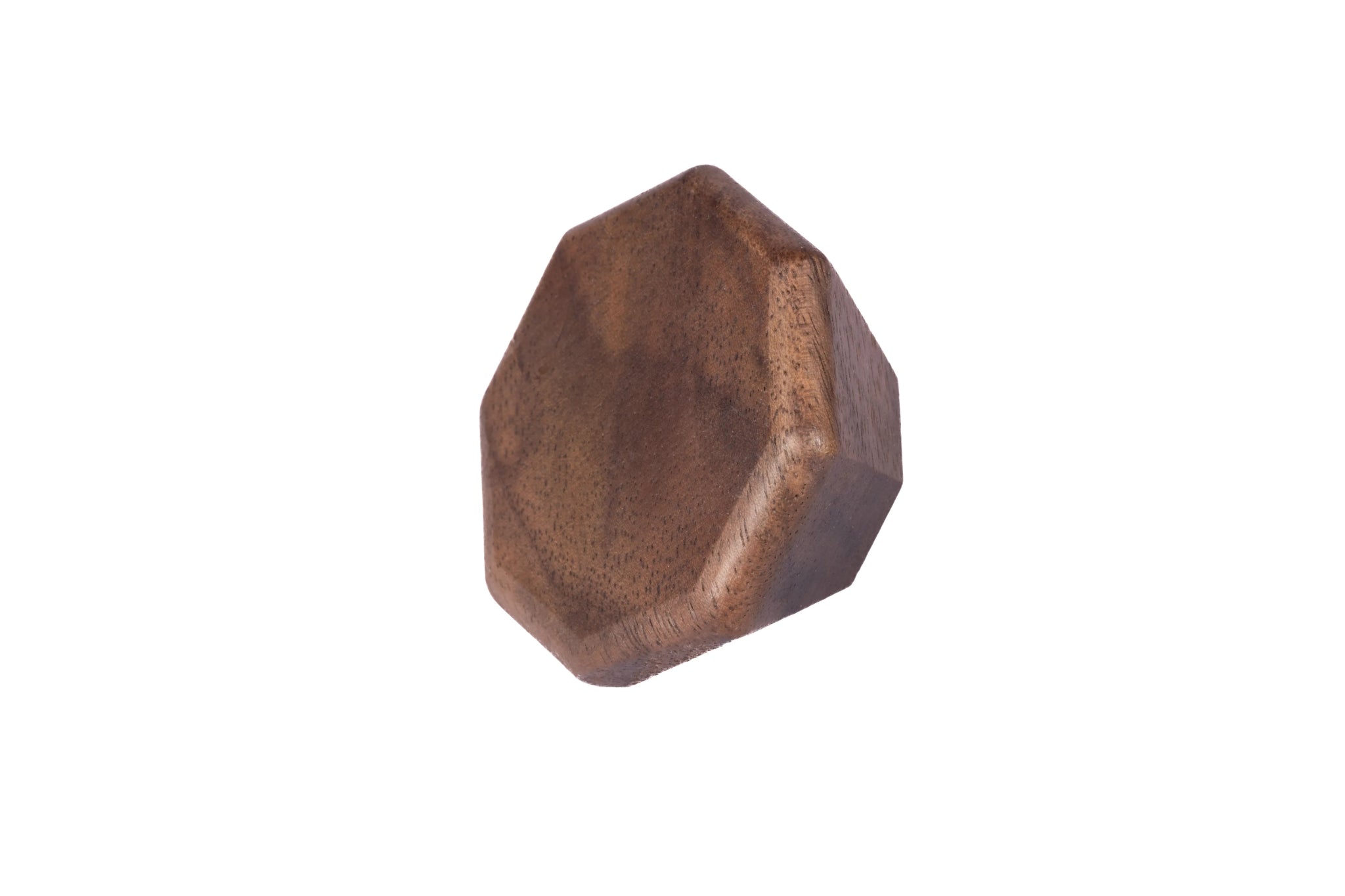 Mantara Thorne Knob W-0056 is a modern walnut wood knob with brushed finish, ideal for kitchen and dresser drawers.