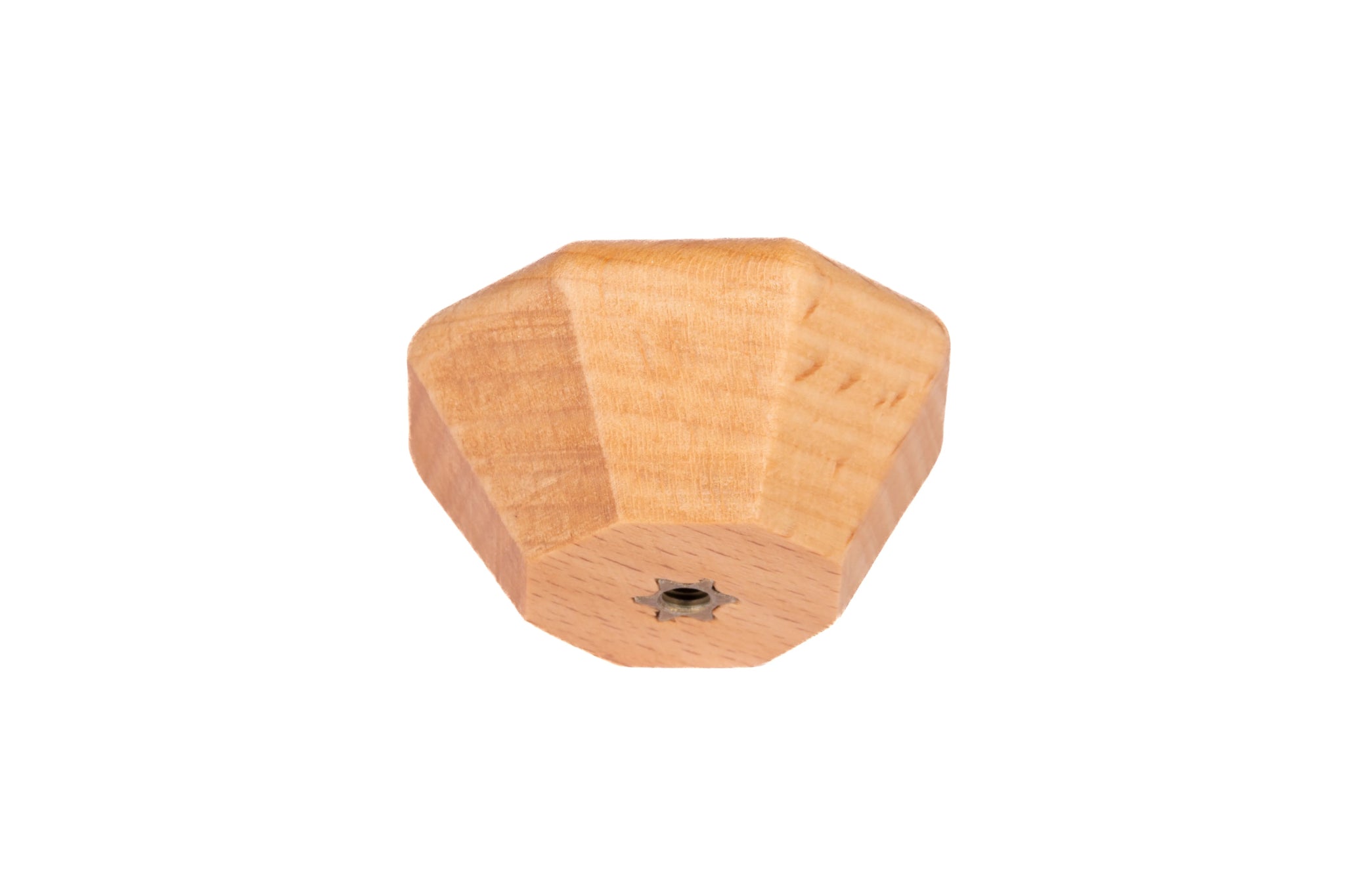 Mantara Thorne Knob W-0056 is a modern beech wood knob with brushed finish, ideal for kitchen and dresser drawers.