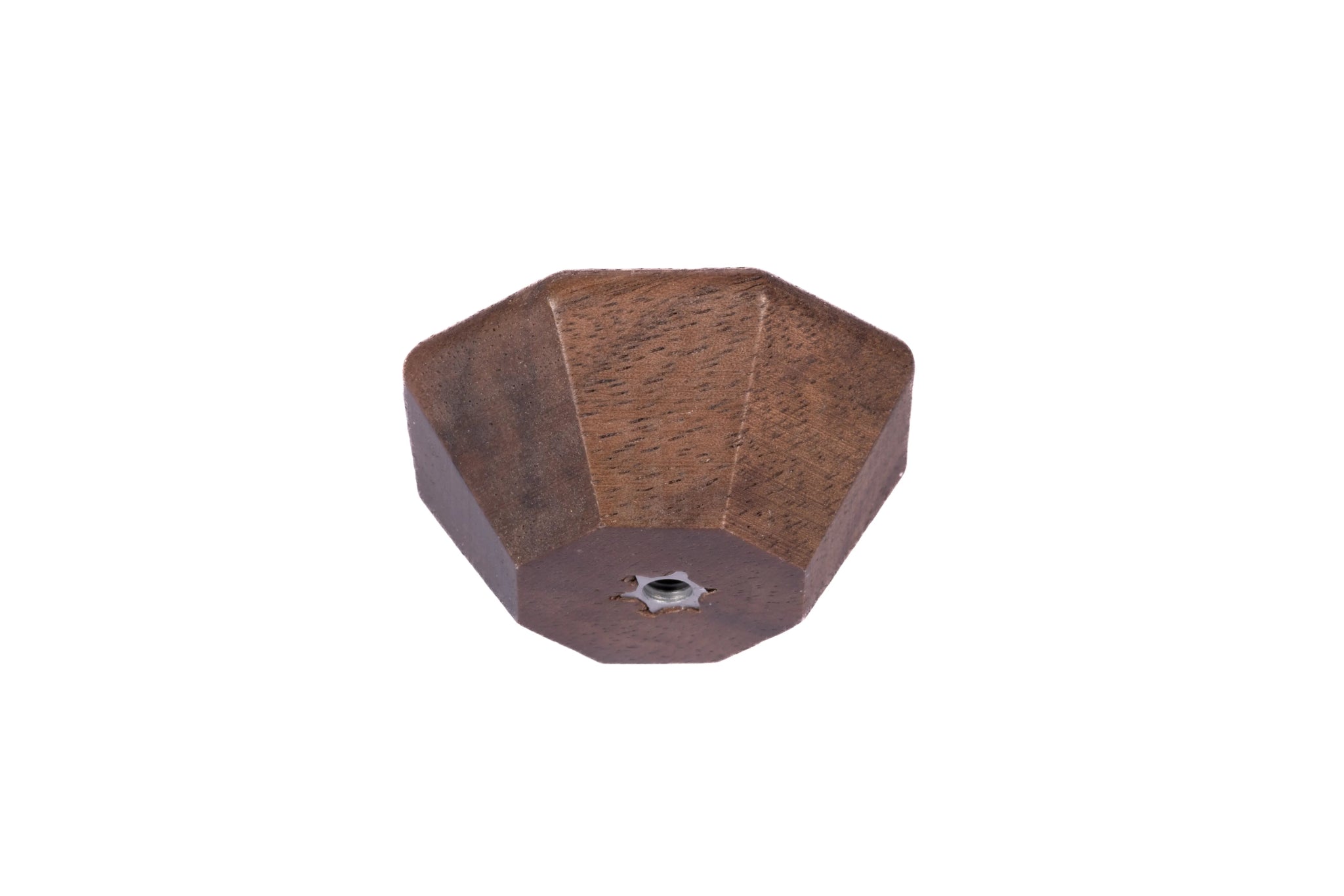 Mantara Thorne Knob W-0056 is a modern walnut wood knob with brushed finish, ideal for kitchen and dresser drawers.