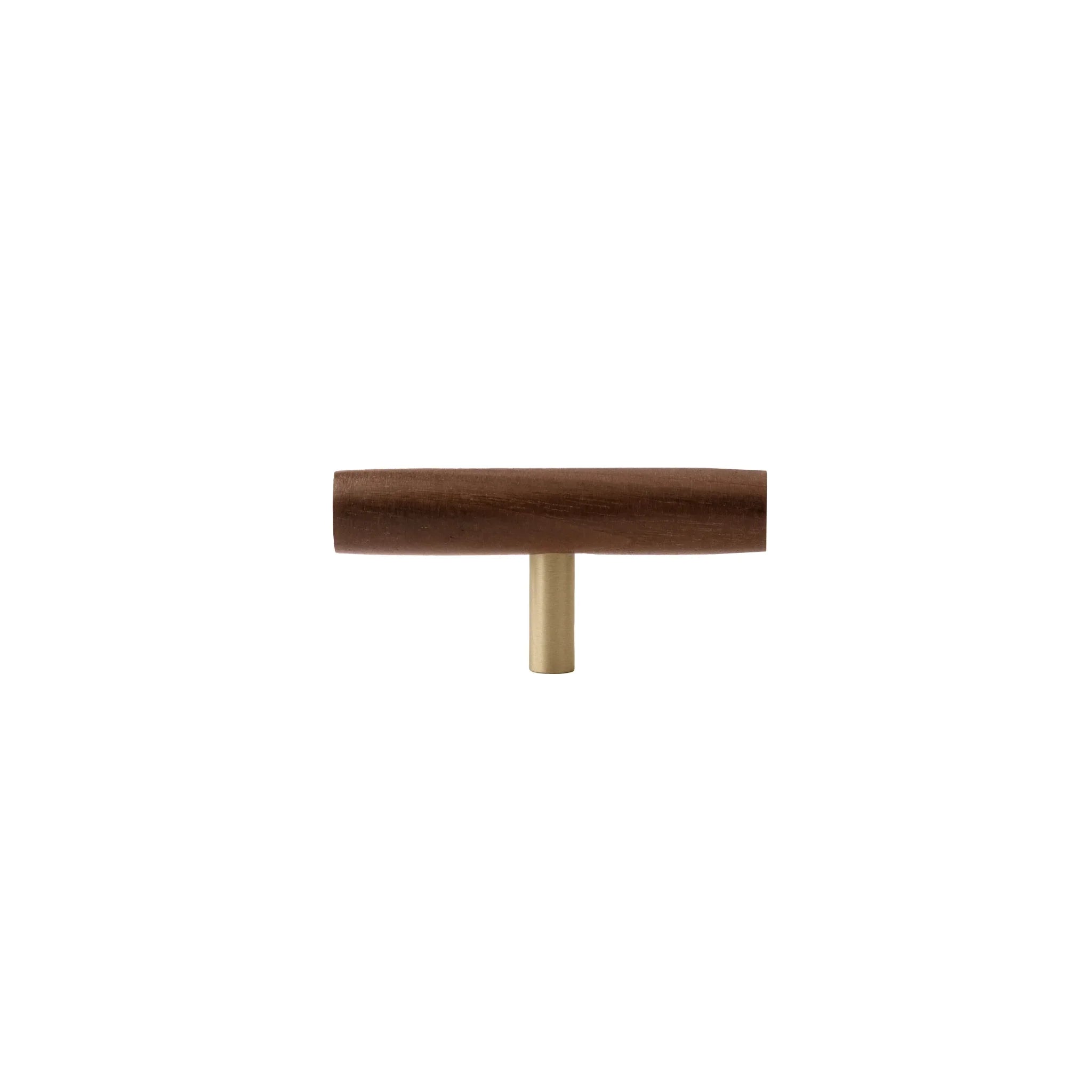 Mantara Tudor Handle W-0007 is a modern brass & walnut handle in brown, ideal for main doors, wardrobes & cabinets.