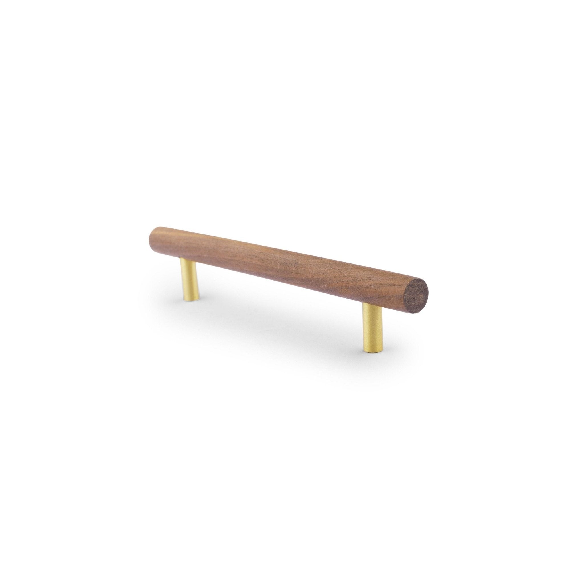 Tudor Handle W-0007 in walnut & brass, sizes 70–392mm, for main doors, wardrobes, cabinets, furniture & almirahs—by Mantara.