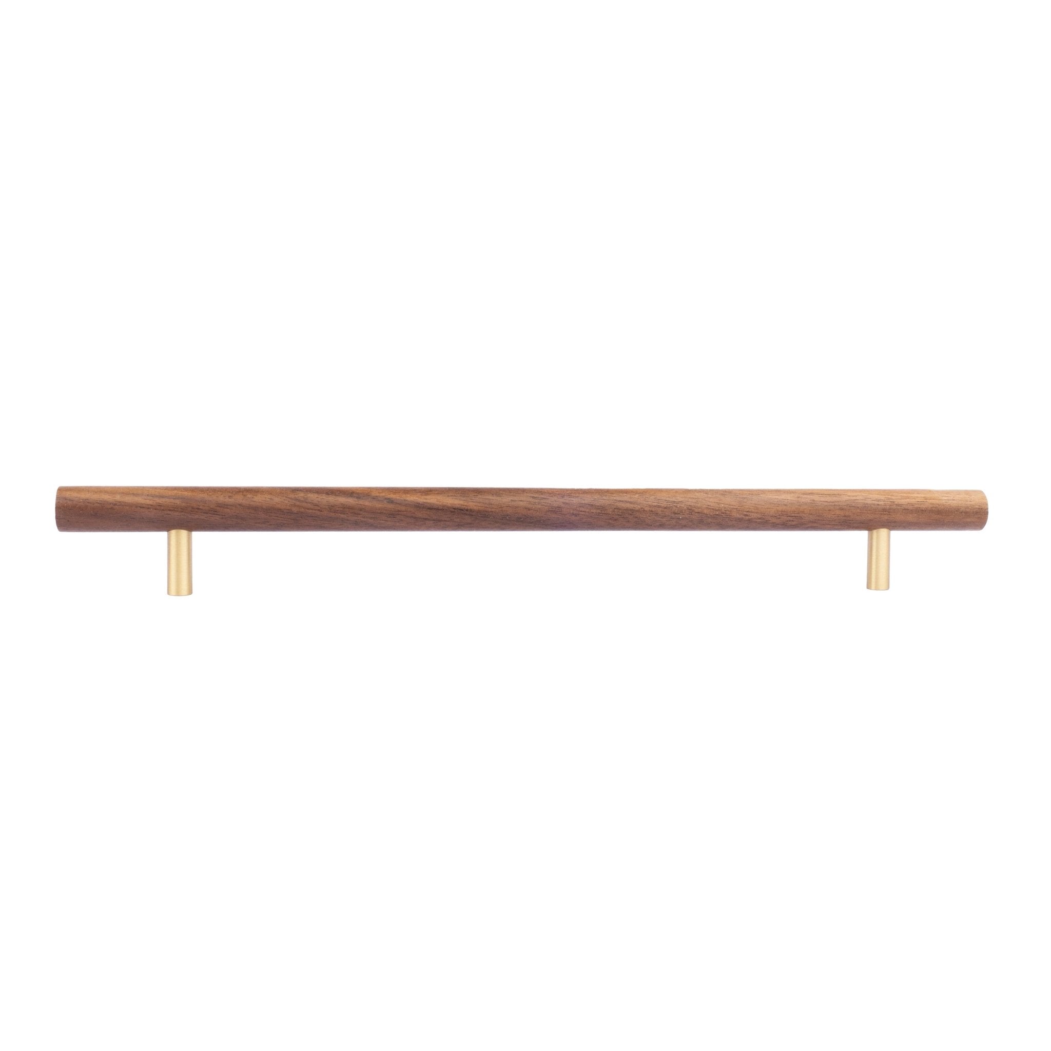 Tudor Handle W-0007 in walnut & brass, sizes 70–392mm, for main doors, wardrobes, cabinets, furniture & almirahs—by Mantara.