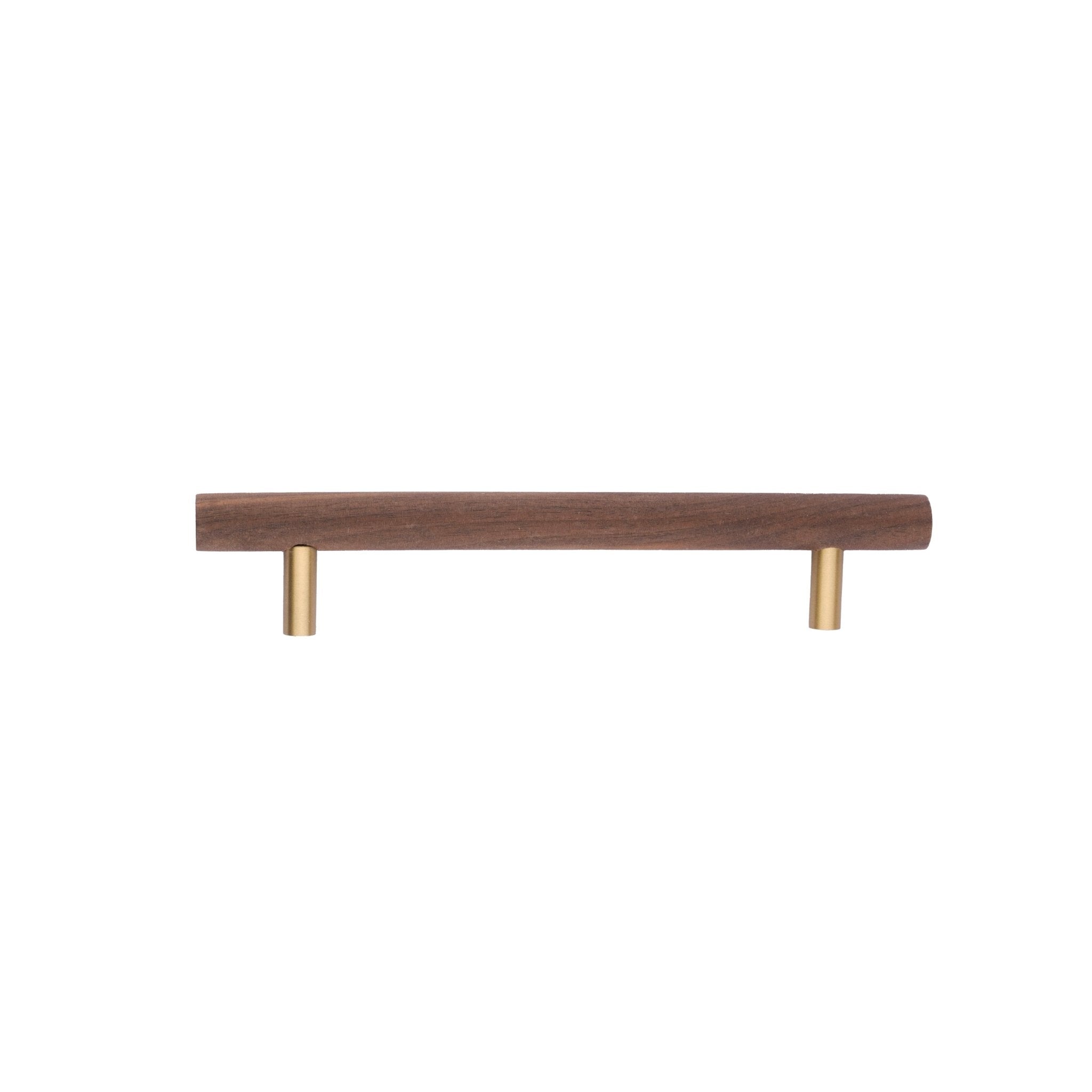 Tudor Handle W-0007 in walnut & brass, sizes 70–392mm, for main doors, wardrobes, cabinets, furniture & almirahs—by Mantara.