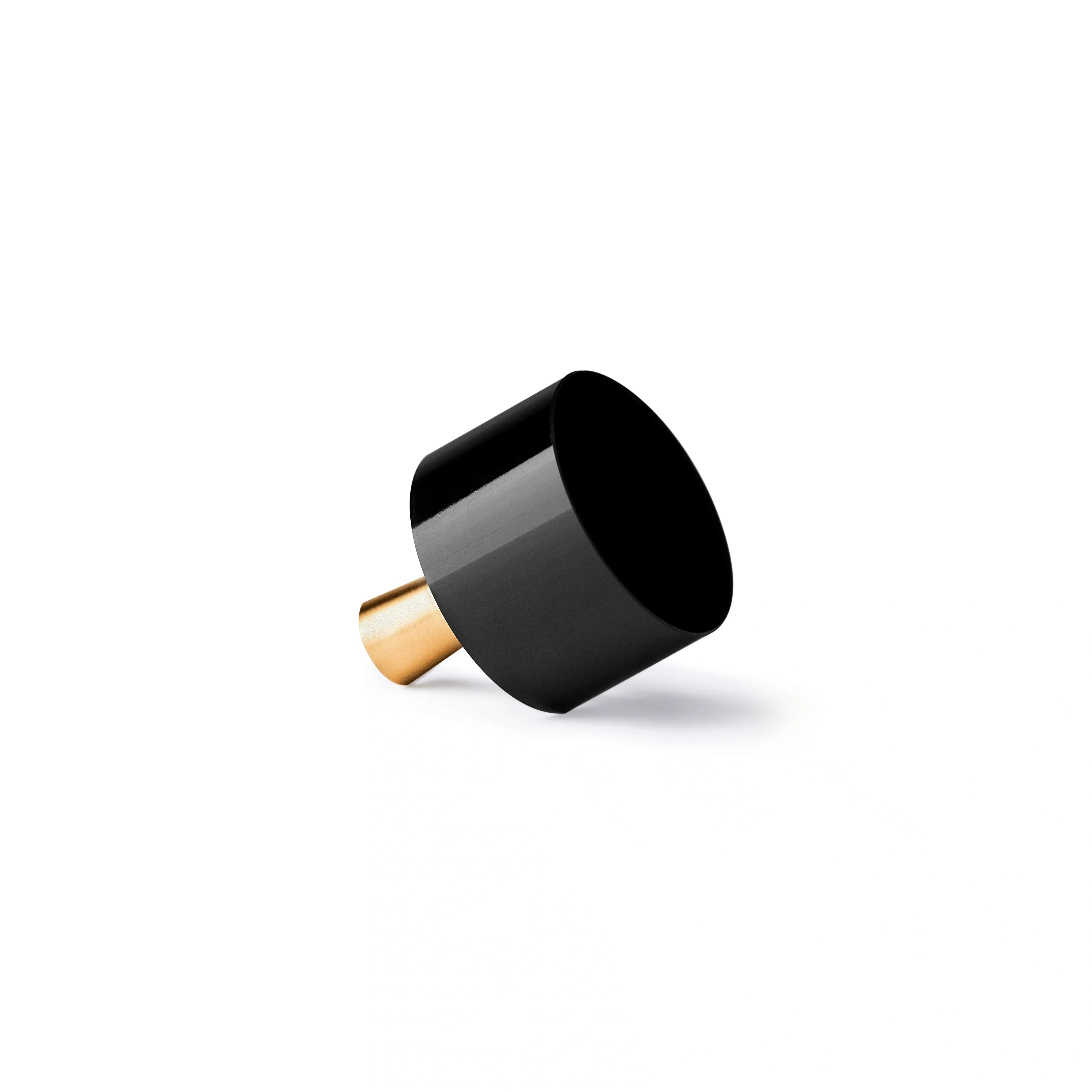 Decorative drawer knob, crystal + brass, black & brass, Mantara, Twilight Crystal Knob, A-0002 - buy knobs, drawer knobs.