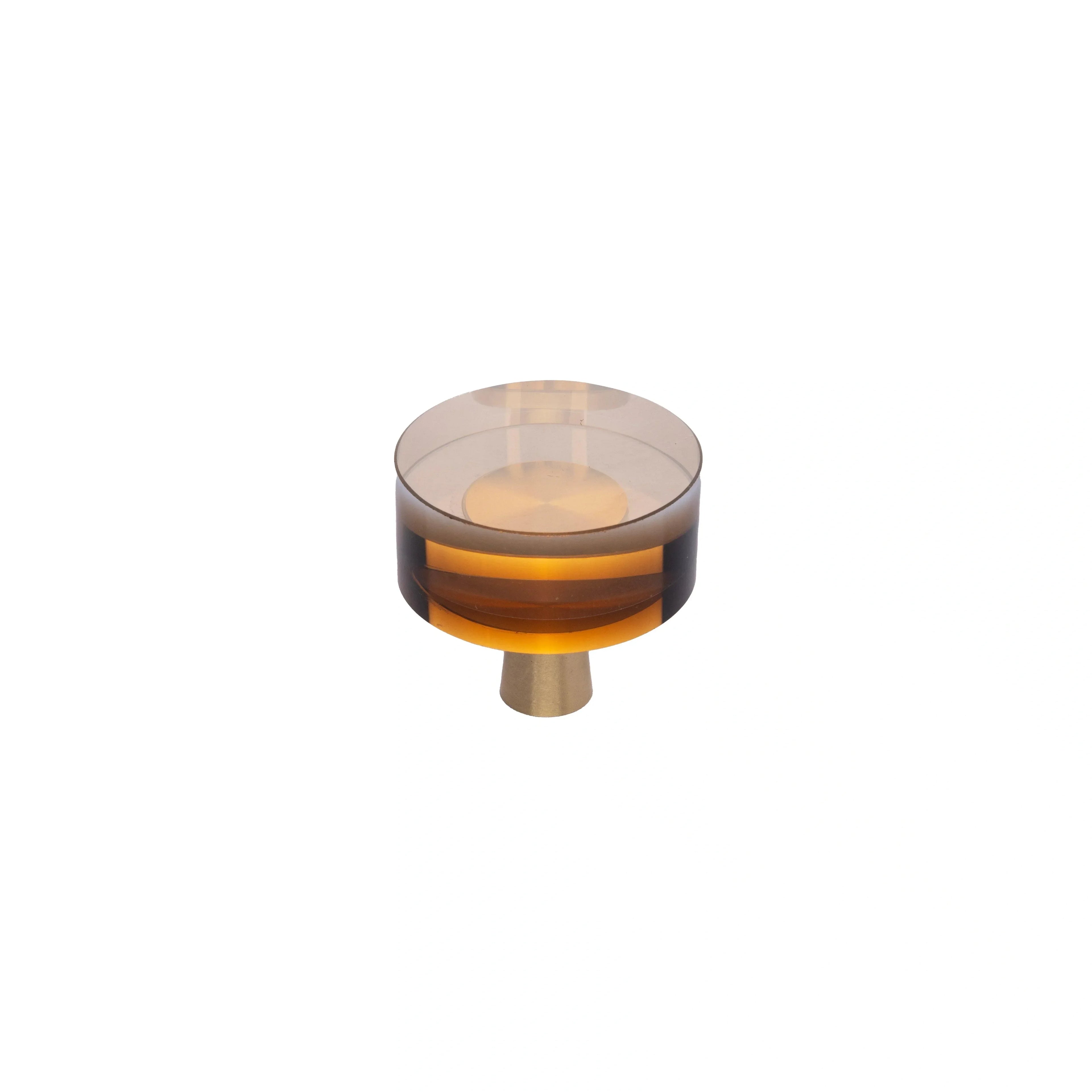 Decorative drawer knob, crystal + brass, champagne & brass, Mantara, Twilight Crystal Knob, A-0002 - buy knobs, drawer knobs.