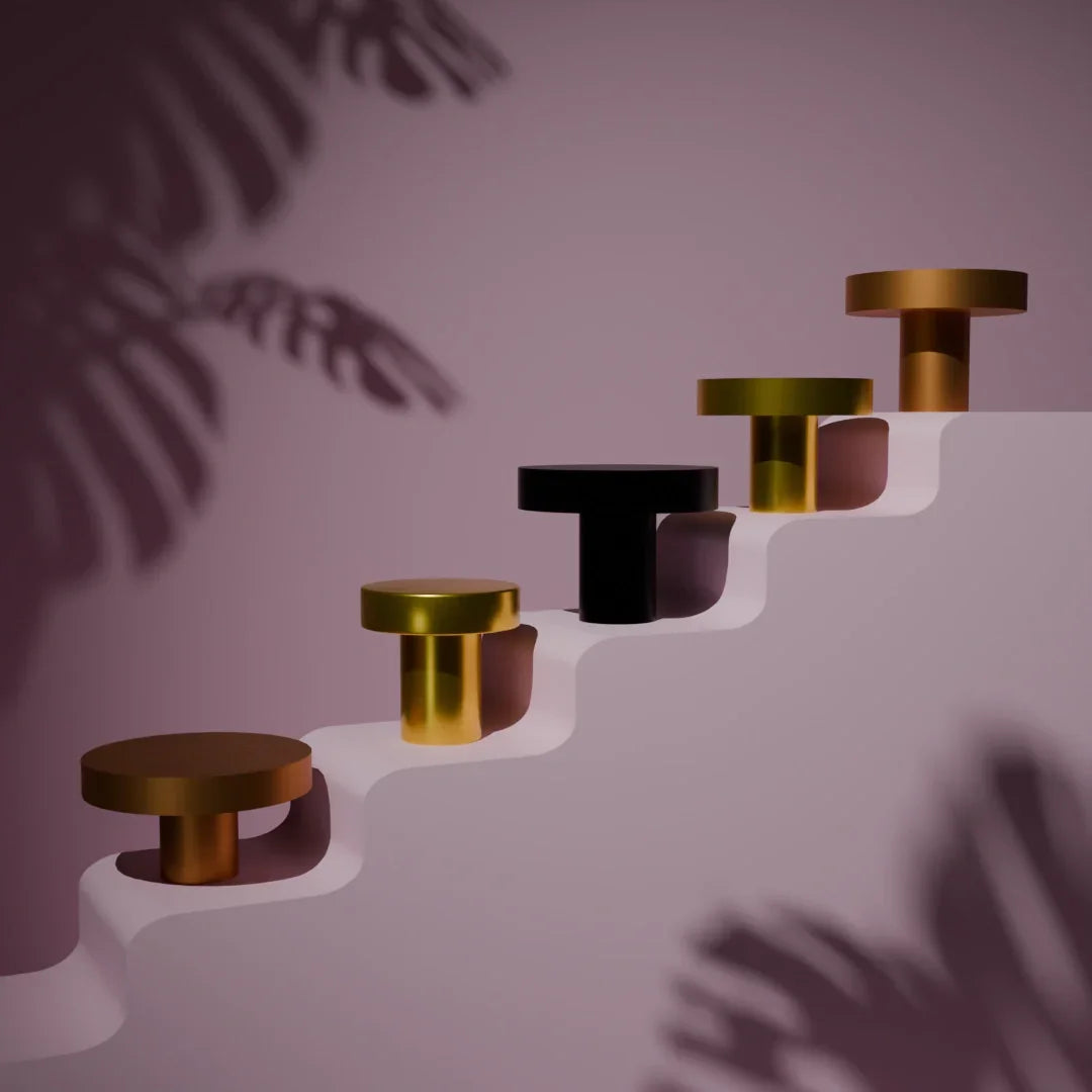 Mantara Regal Gold Knob B-0004 in brass, brushed finish, gold Ideal for furniture, cabinets, and doors.