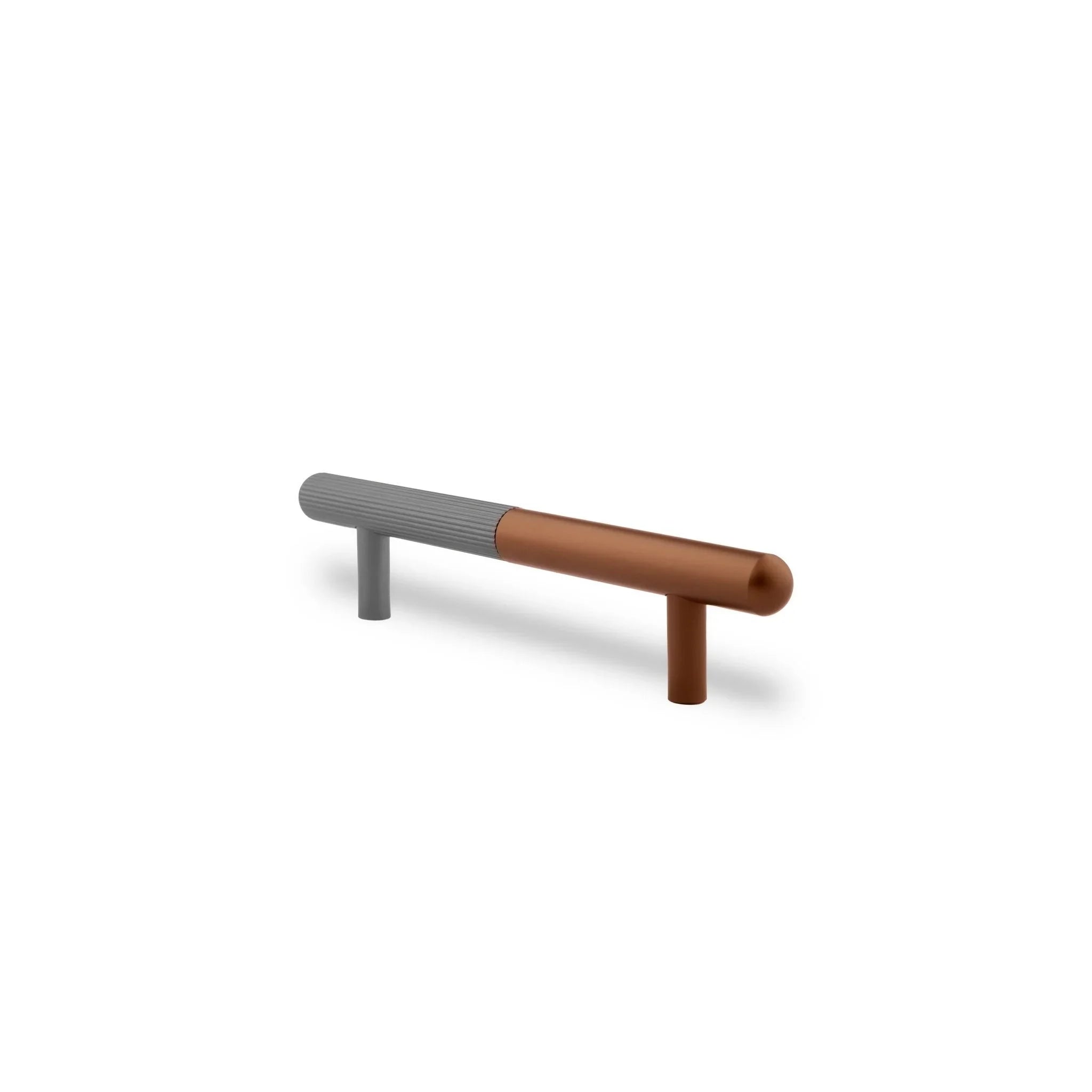 The Mantara AL-0003 Urbane Bar Handle is a modern aluminum alloy handle in brown, perfect for doors and wardrobes.