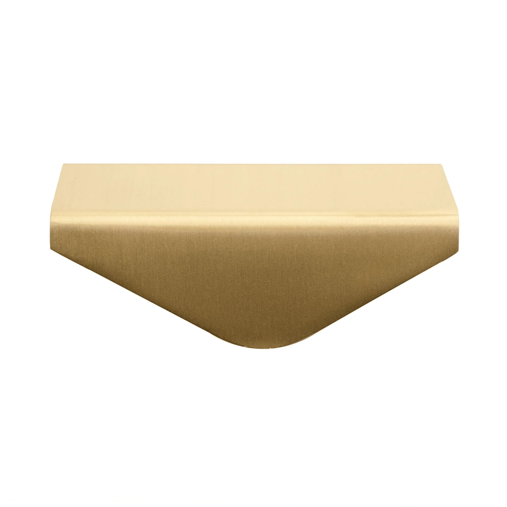 The Mantara B-0049 Vajra Handle is a modern brushed brass handle in gold, ideal for kitchens, furniture, cabinets, wardrobes, and cupboards.