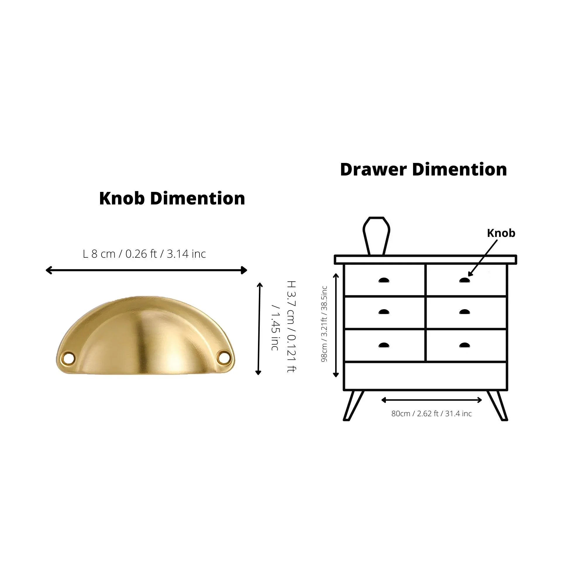The Mantara B-0034 Vajra Knob is a modern brushed brass knob in gold, ideal for kitchens, drawers, cabinets, and bedrooms.