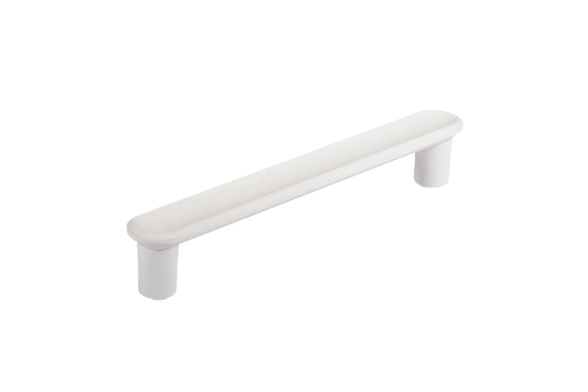 Mantara Valence Handle Z-0029 is a modern zinc alloy handle in brushed white finish, ideal for kitchen drawers, dresser drawers.