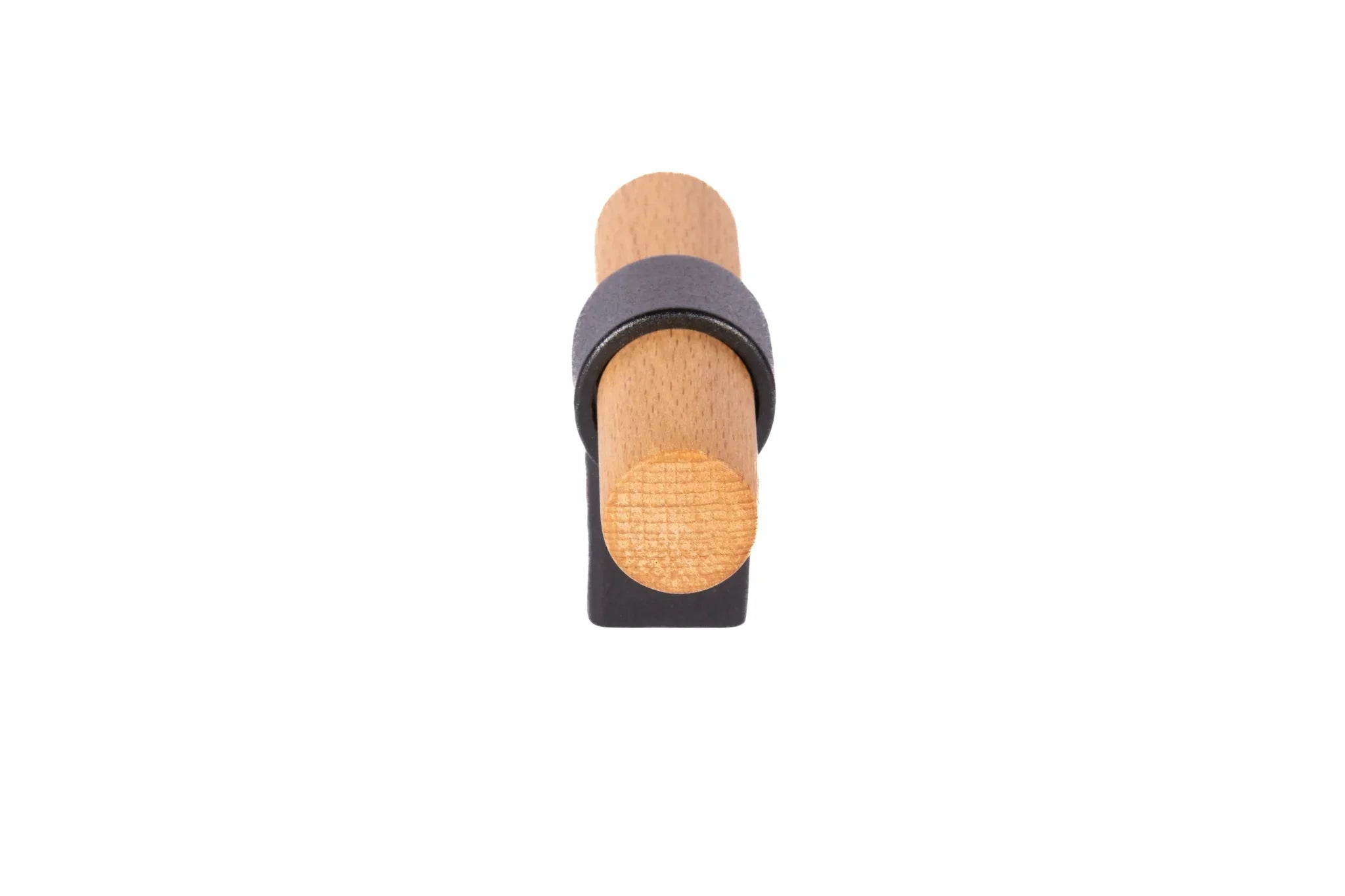 Mantara Walden Handle W-0035 is a modern zinc alloy and beech wood Tbar handle in black, ideal for kitchen and dresser drawers.