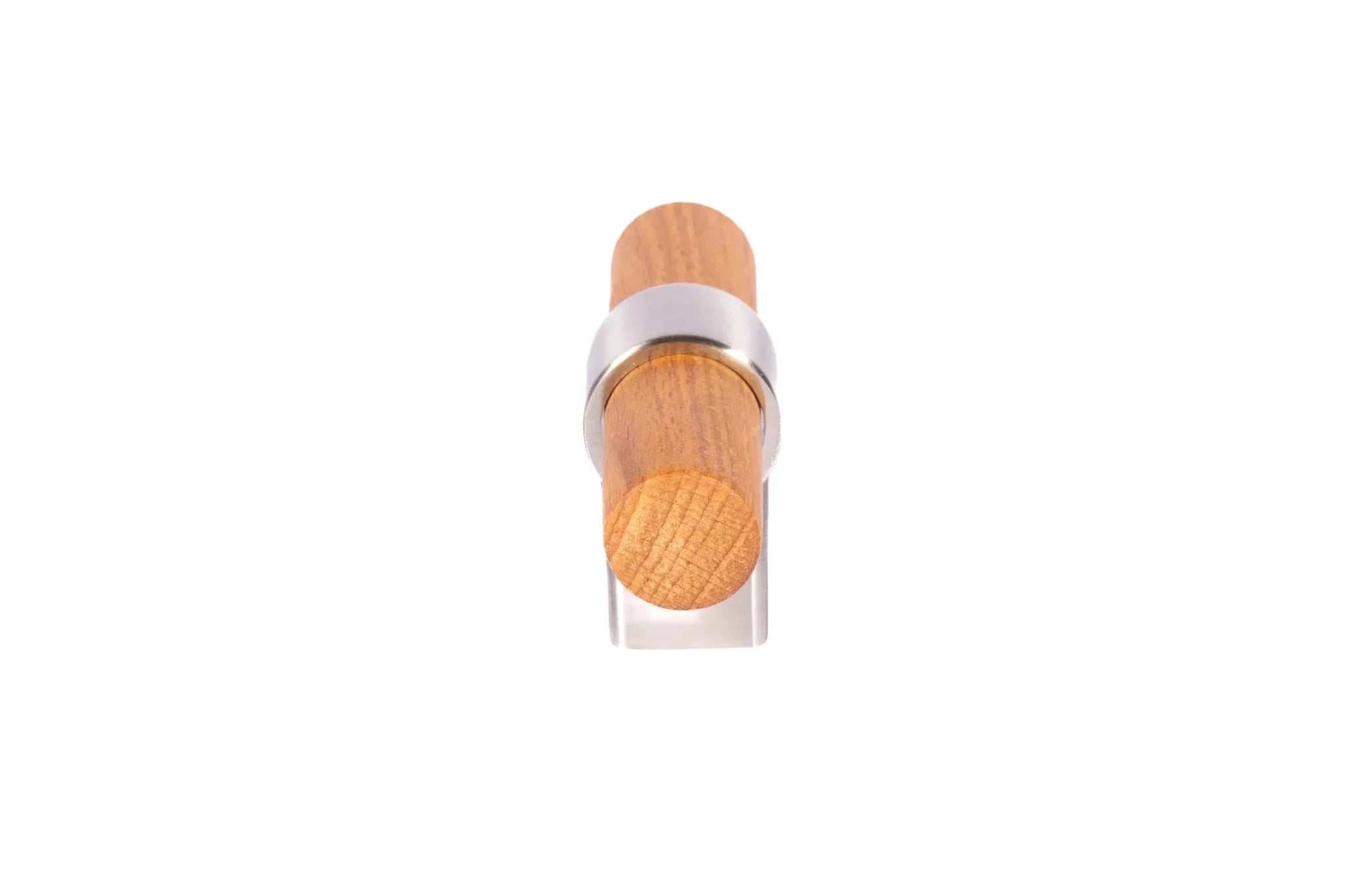 Mantara Walden Handle W-0035 is a modern zinc alloy and beech wood Tbar handle in silver ideal for kitchen and dresser drawers.