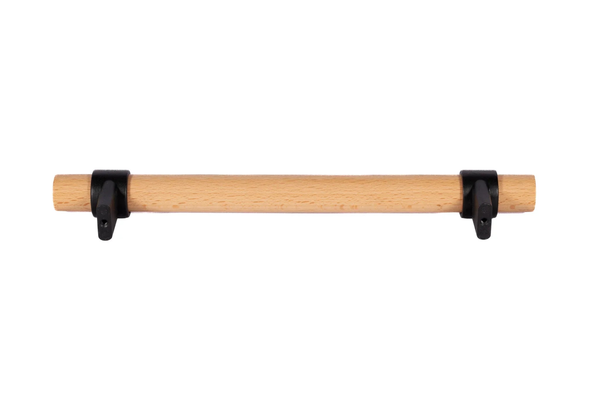 Mantara Walden Handle W-0035 is a modern zinc alloy and beech wood handle in black ideal for kitchen and dresser drawers.