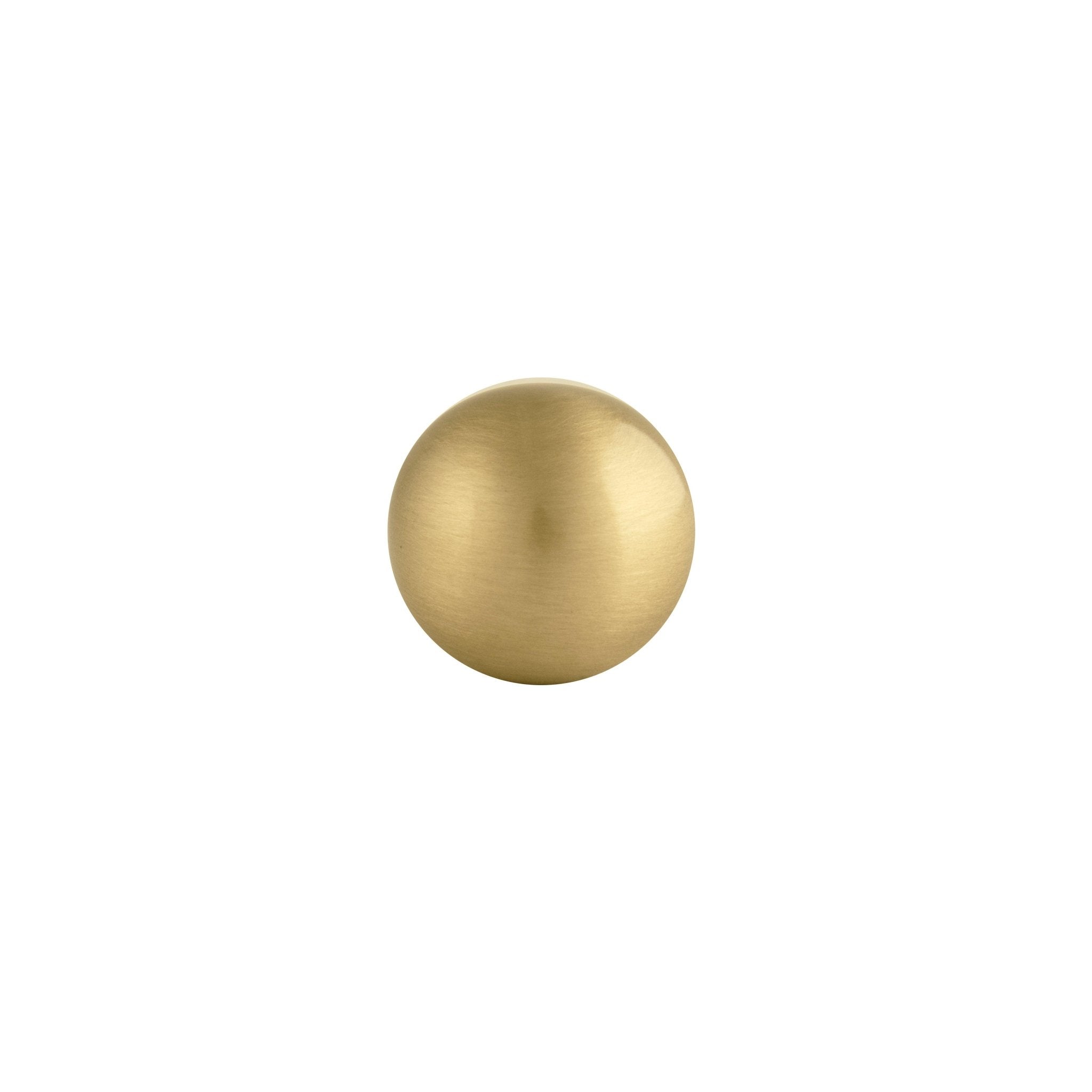 Zenith knob B-0001, gold brass, Dia20mm, brushed finish, for wardrobes & cabinets by Mantara