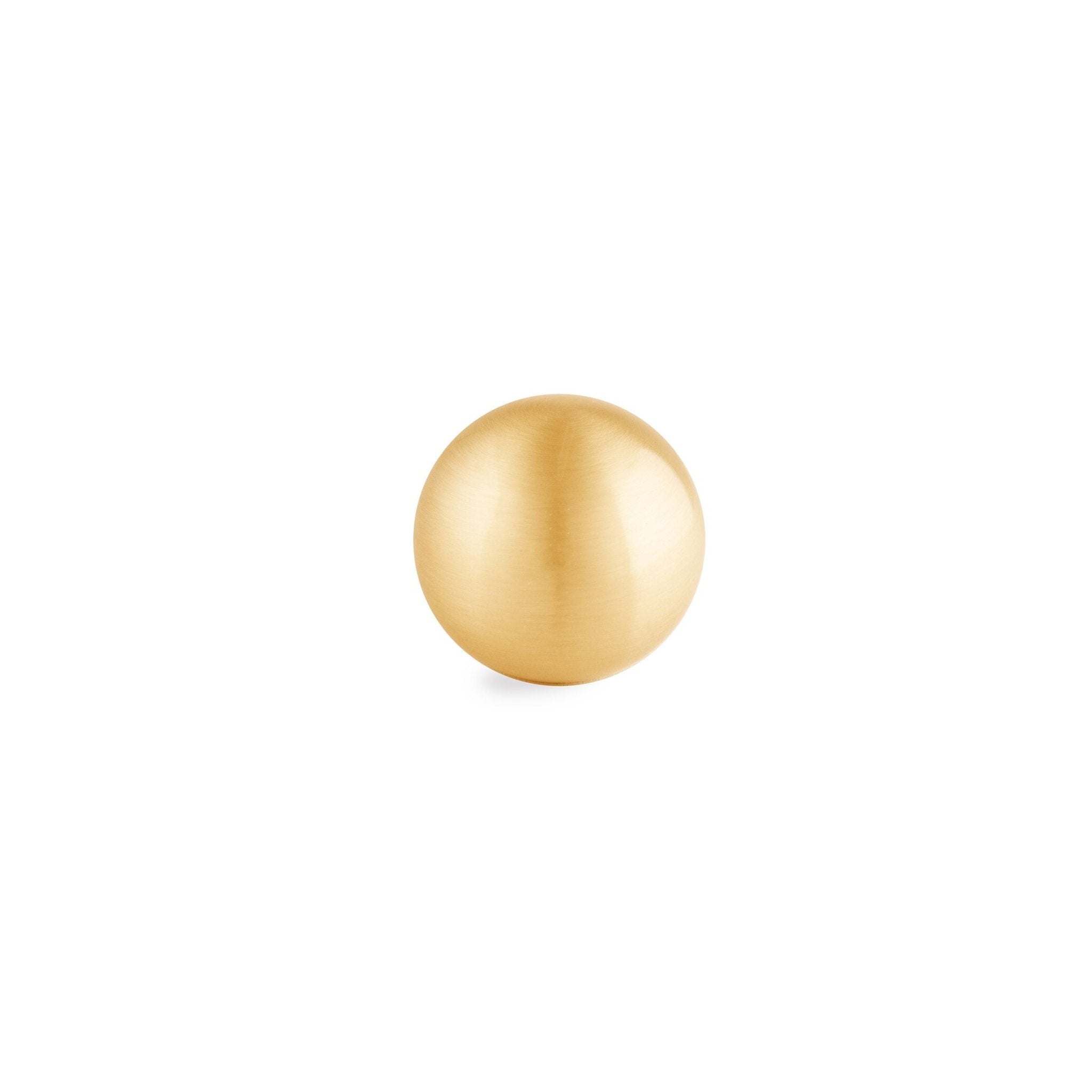 Zenith knob B-0001, gold brass, Dia30mm, brushed finish, for kitchen drawers & cupboards by Mantara