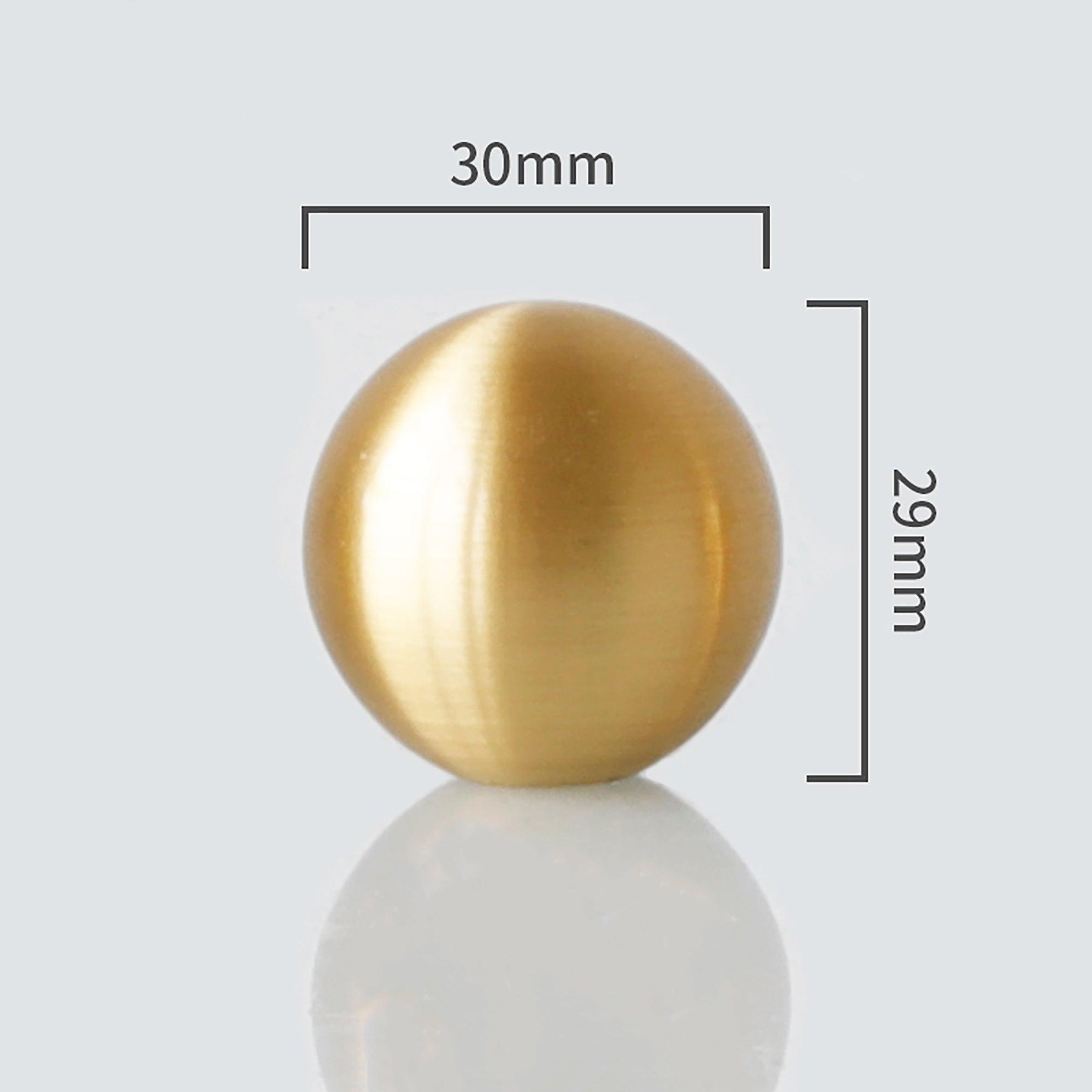 Zenith knob B-0001, gold brass, Dia30mm, brushed finish, for kitchen drawers & cupboards by Mantara