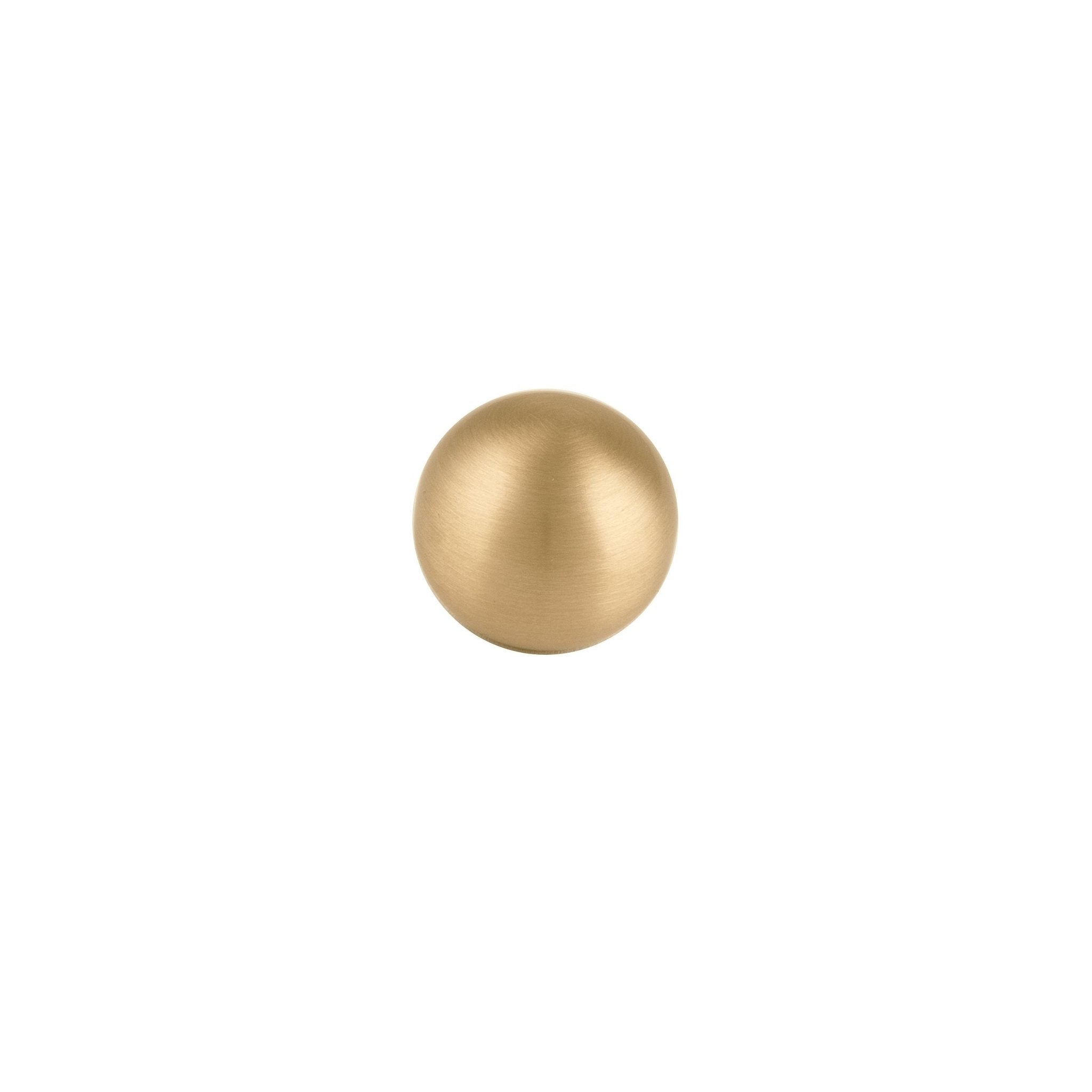 Zenith knob B-0001, gold brass, Dia20mm, brushed finish, for wardrobes & cabinets by Mantara