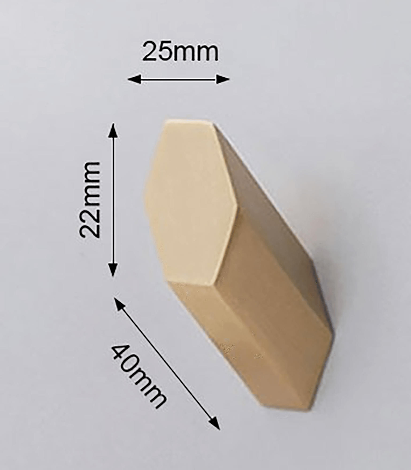 Mantara Hexa Hook B-0091 is a modern brushed brass wall hook in gold, perfect for bathrooms, bedrooms, and living areas.