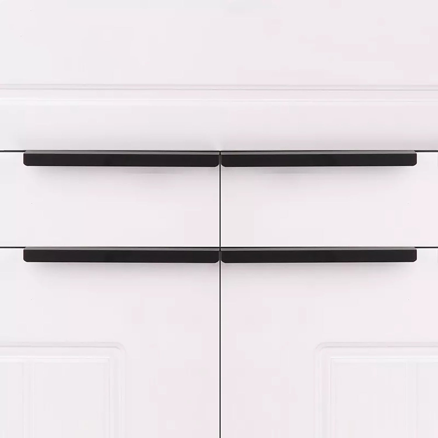 Shingle handle AL-0004, black aluminum, L400mm CC320mm, matte finish, for wardrobes &amp; drawers by Mantara
