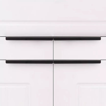 Shingle handle AL-0004, black aluminum, L400mm CC320mm, matte finish, for wardrobes &amp; drawers by Mantara