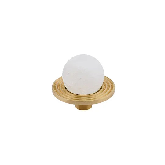 Buy kitchen cabinet knob-Modern crystal cabinet knob in white for kitchen drawers and furniture by Mantara
