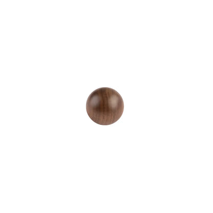 A single round wooden ball knob with a smooth, polished finish and visible wood grain, centered on a plain white background.