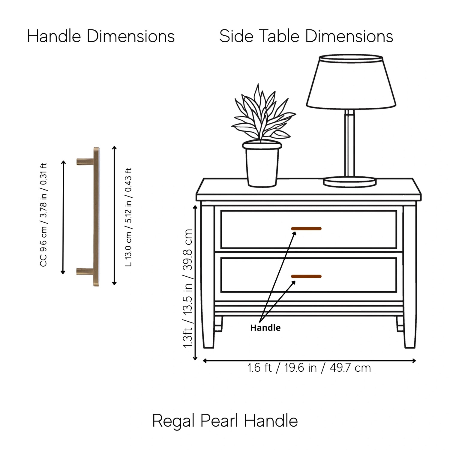 Regal Pearl Knob and handle