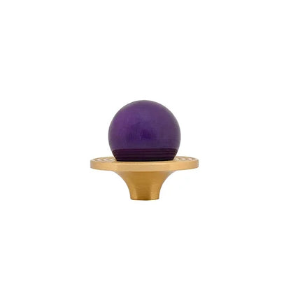 Buy kitchen cabinet knob-Modern crystal cabinet knob in purple for kitchen drawers and furniture by Mantara