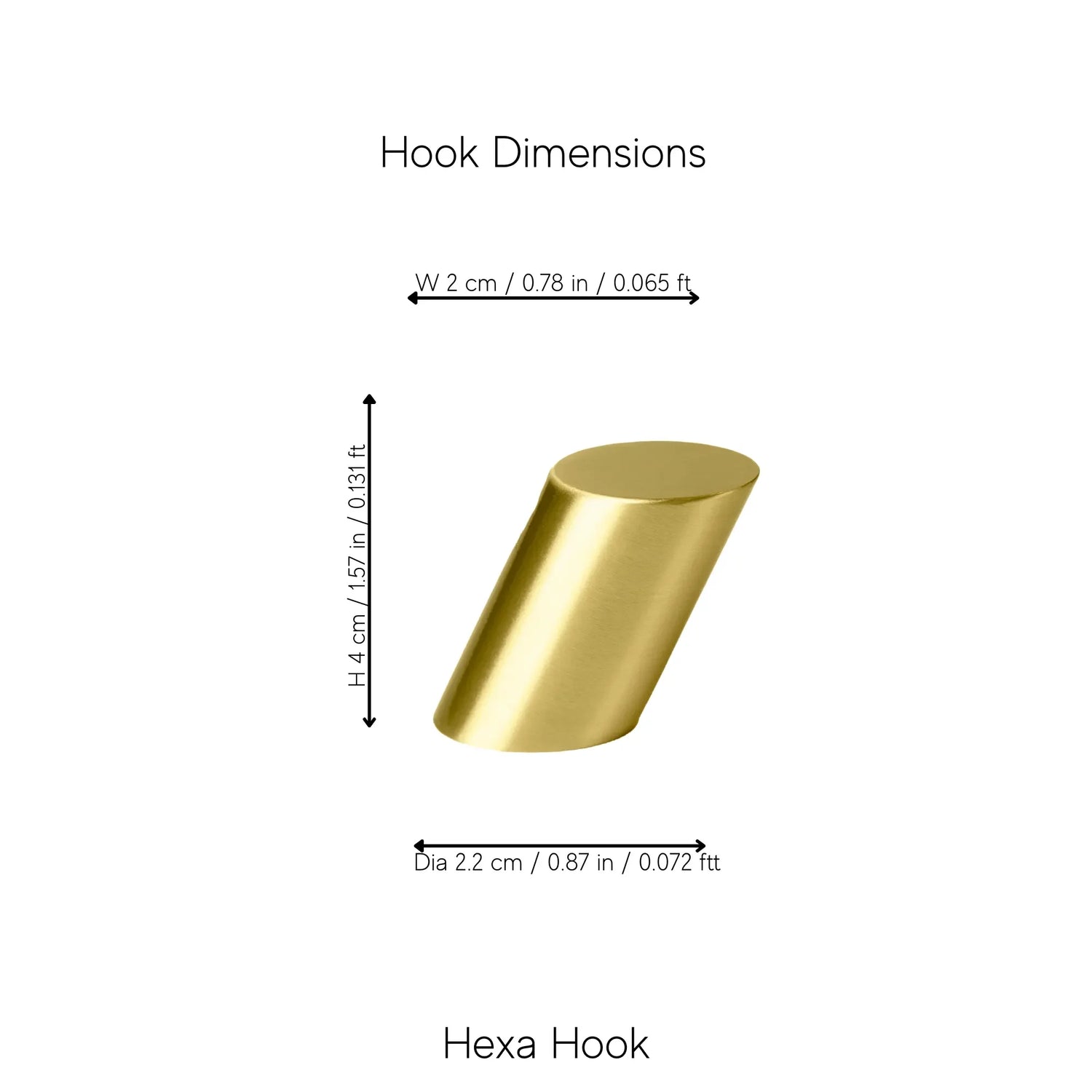 Mantara Hexa Hook B-0091 is a modern brushed brass wall hook in gold, perfect for bathrooms, bedrooms, and living areas.
