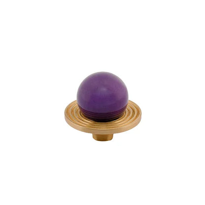 Buy kitchen cabinet knob-Modern crystal cabinet knob in purple for kitchen drawers and furniture by Mantara