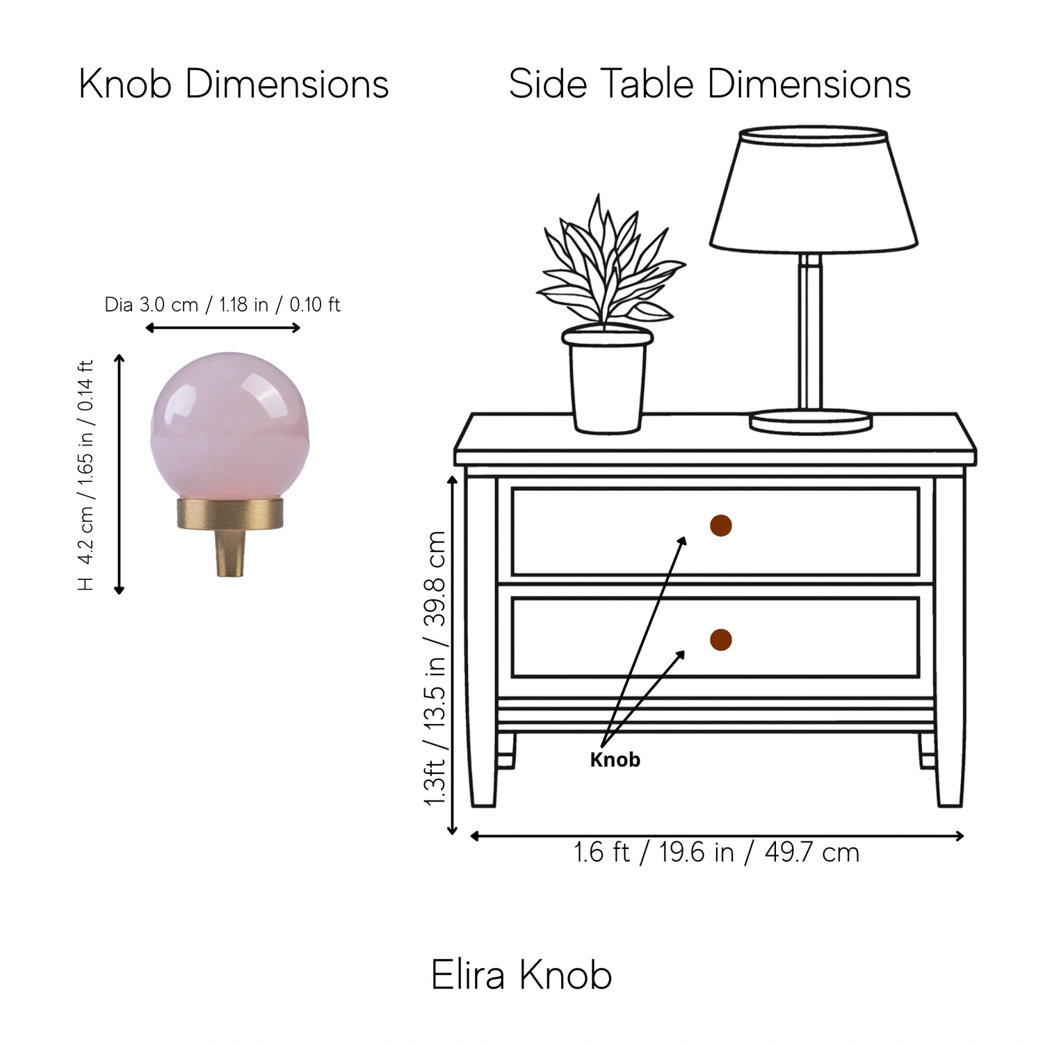 Elira Knob Pack of 1 (Made-to-order Only)