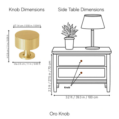 The Mantara B-0051 Oro Knob is a modern brass knob in polished gold and bronze, perfect for doors, drawers, and cabinets.