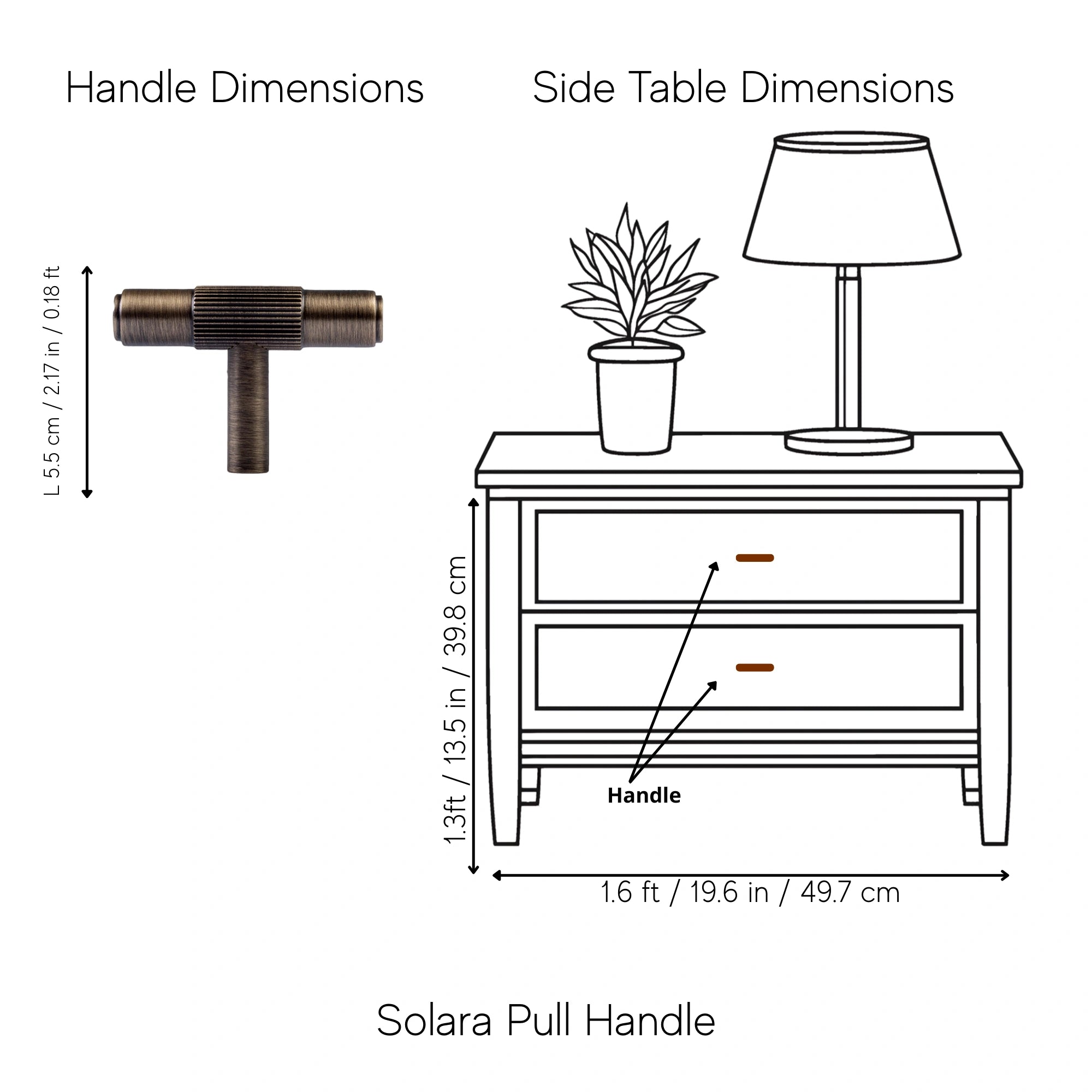 Solara Pull Handle Pack of 1 (Made-to-order Only)