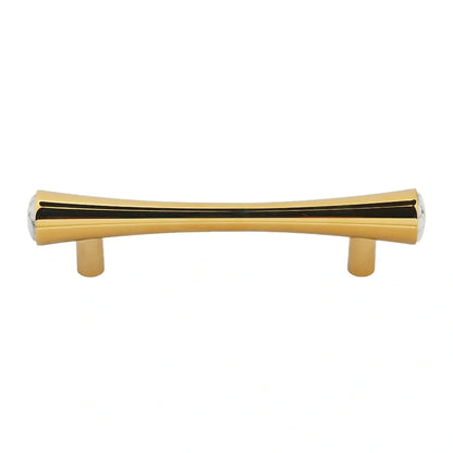 Mantara Palazzo Handle M-0014 is a modern marble &amp; brass knob in gold+white, ideal for kitchen &amp; dresser drawers.