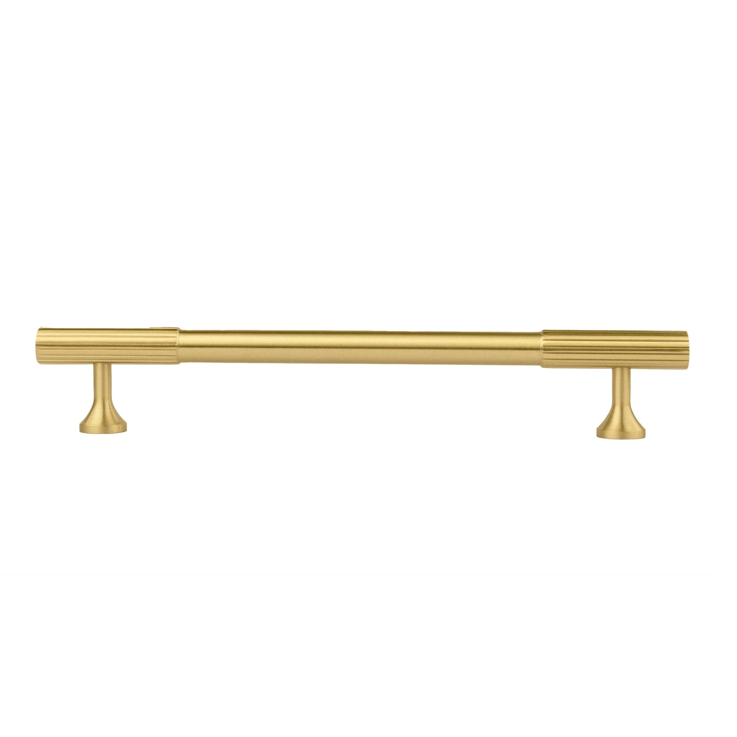 The Mantara B-0051 Oro handle is a modern brass Handle in polished gold perfect for doors, drawers, and cabinets.