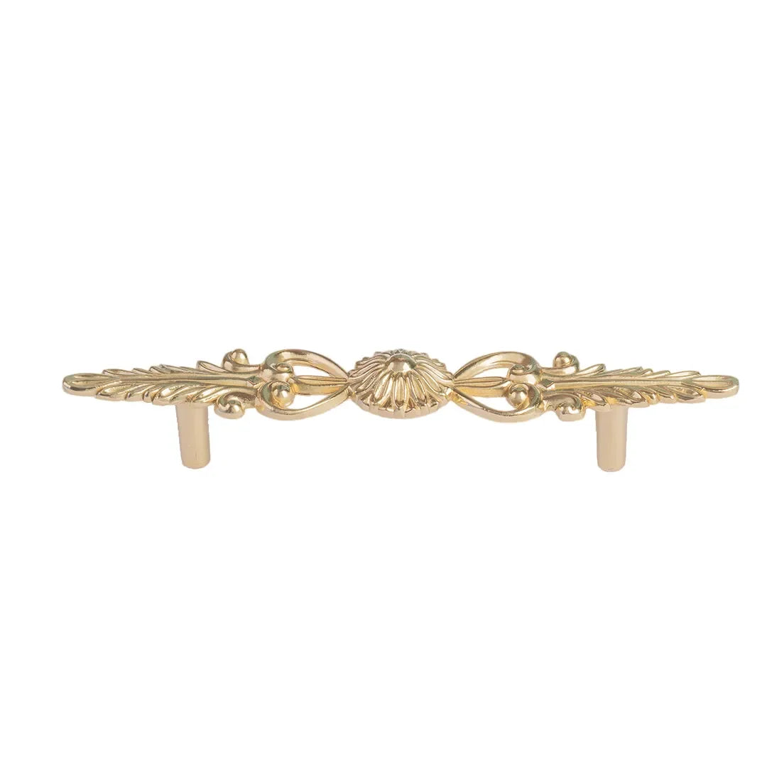Mantara Daisy Handle B-0087 is a modern brass handle in gold, ideal for drawers, cabinets, wardrobes, and main doors.