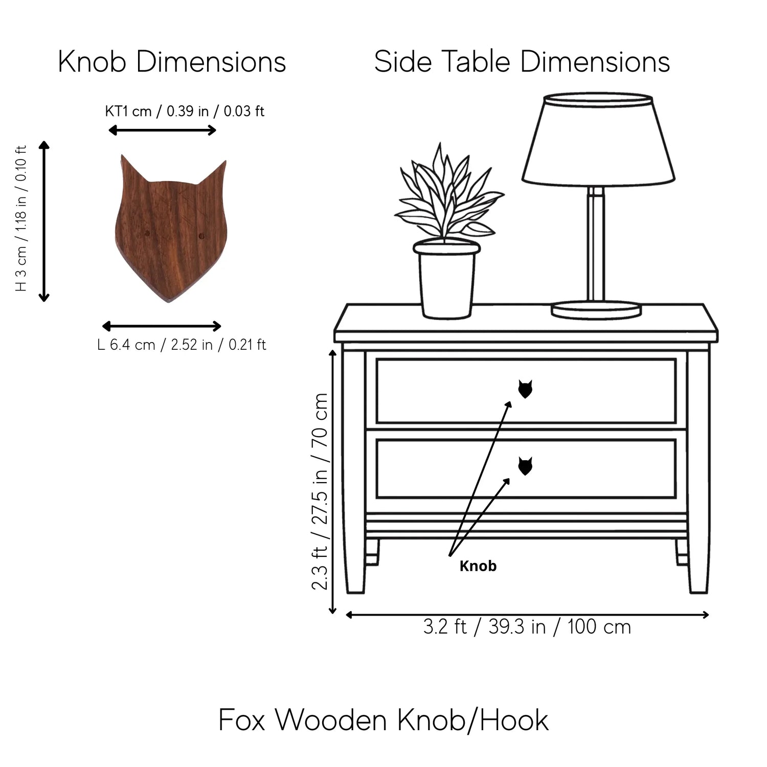 Mantara Fox Hook W-0024 is a modern wooden knob and wall hook in brushed walnut  finish, ideal for kids&